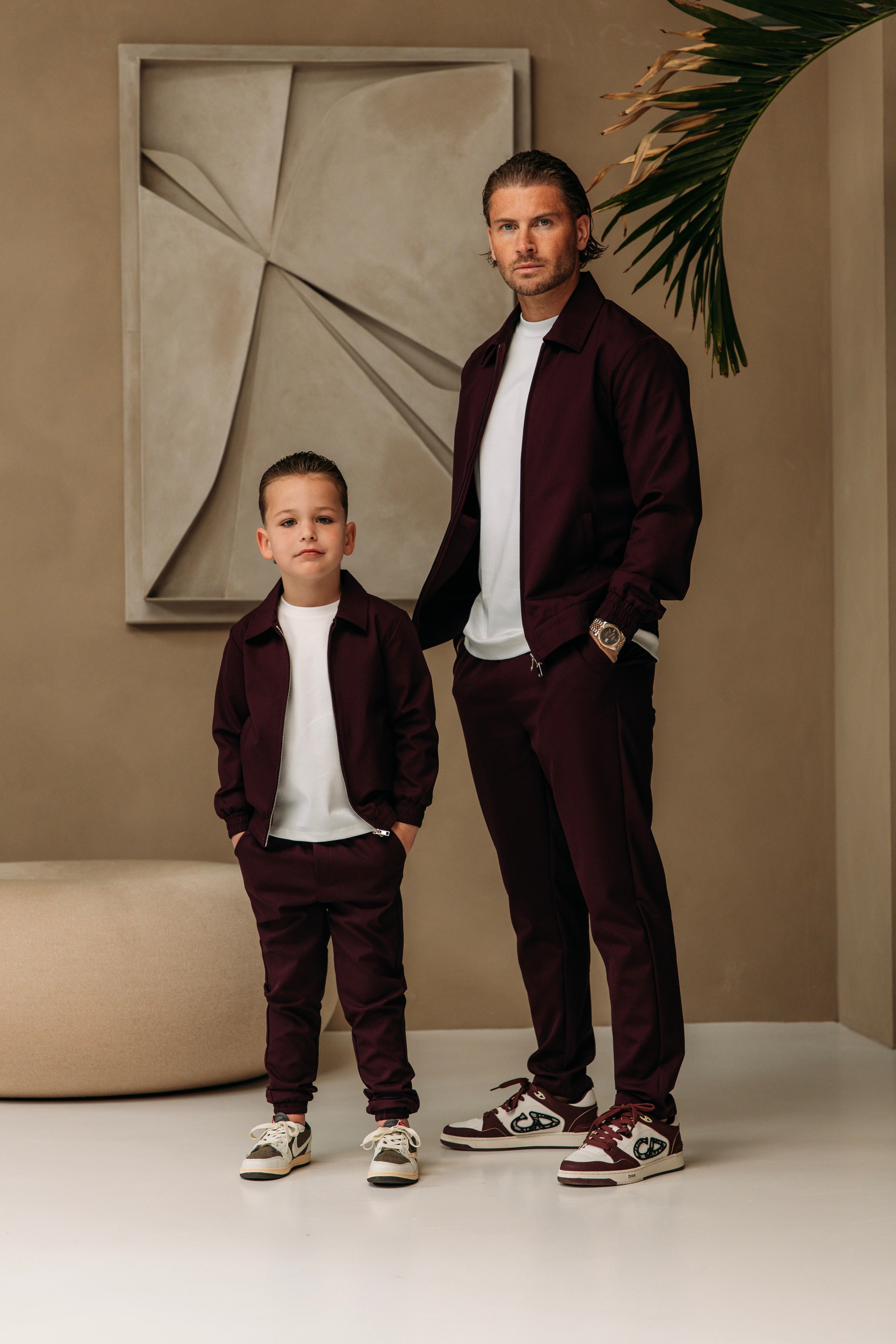 Heren - Premium Tech Suit - Aubergine