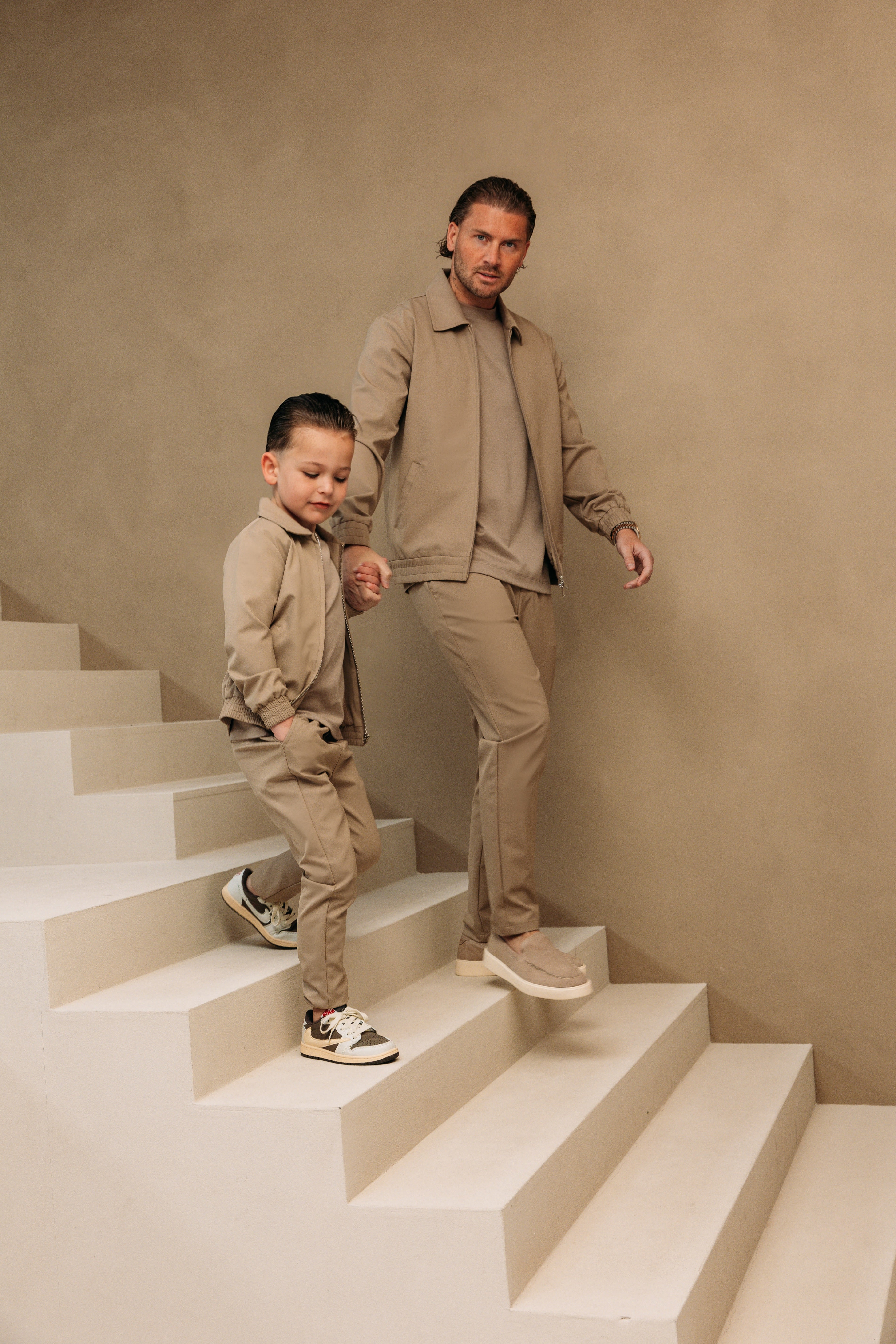 Heren - Premium Tech Suit - Taupe