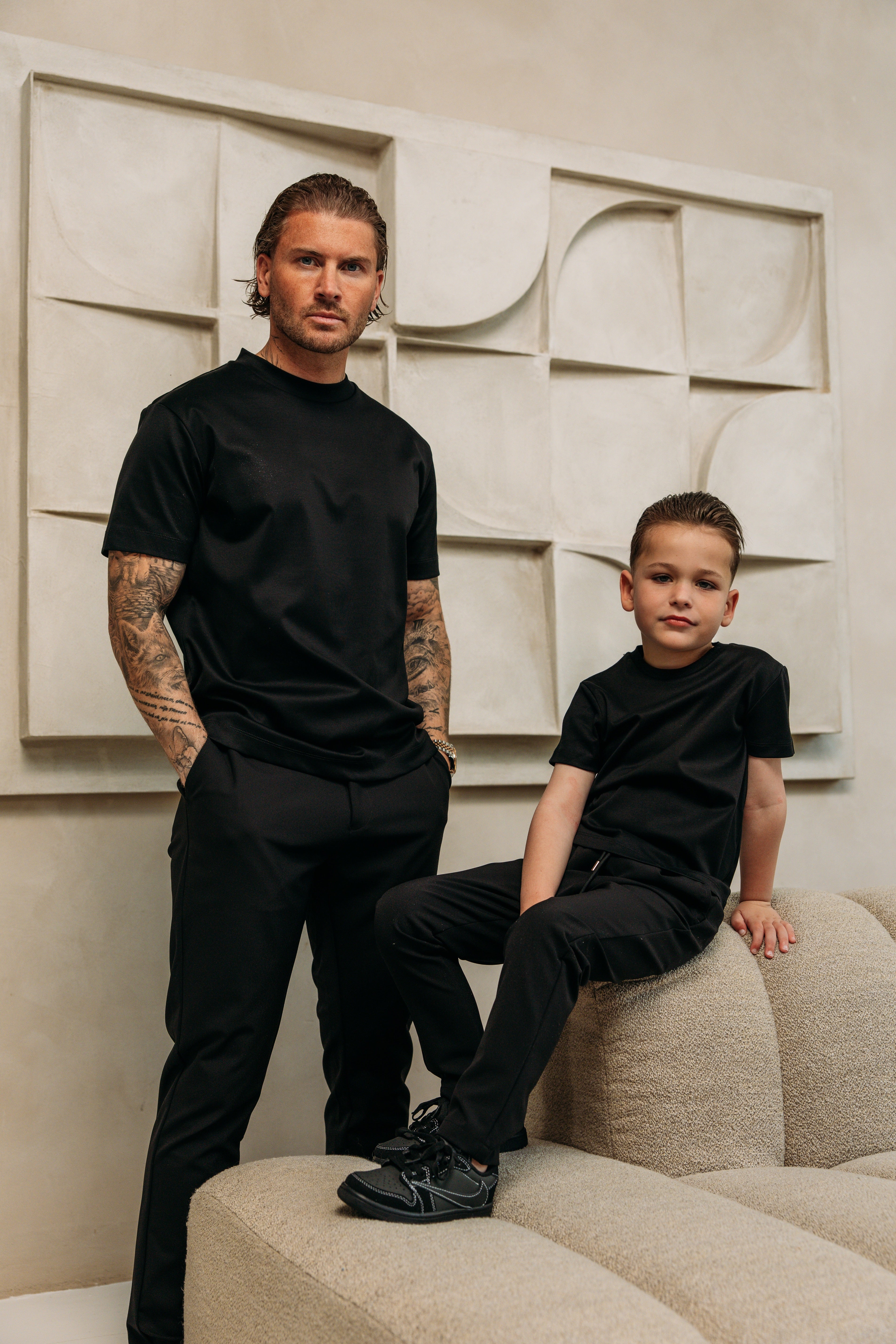 Heren - Double Mercerized T-shirt - Black