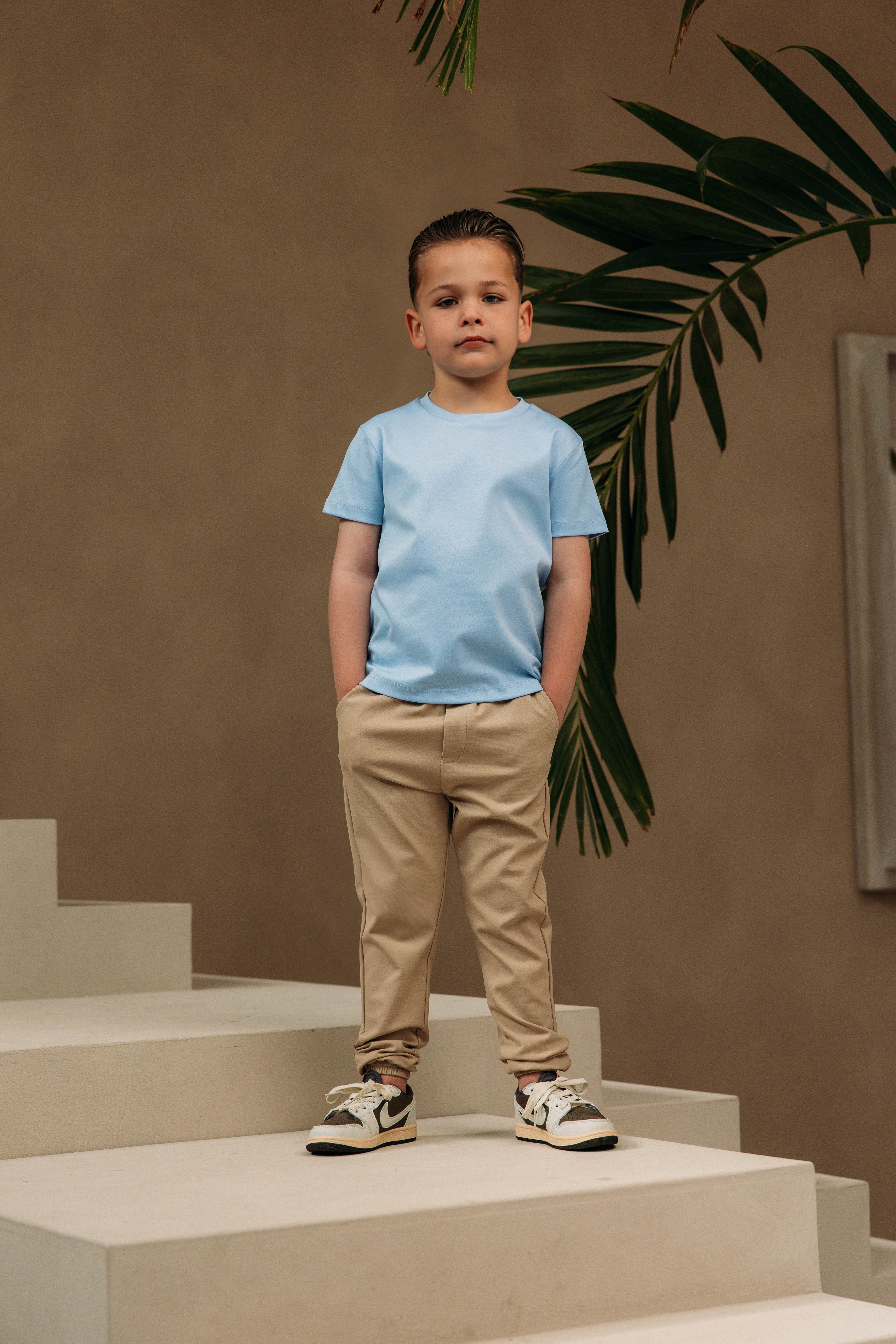 Double Mercerized Glans T-shirt - SkyBlue