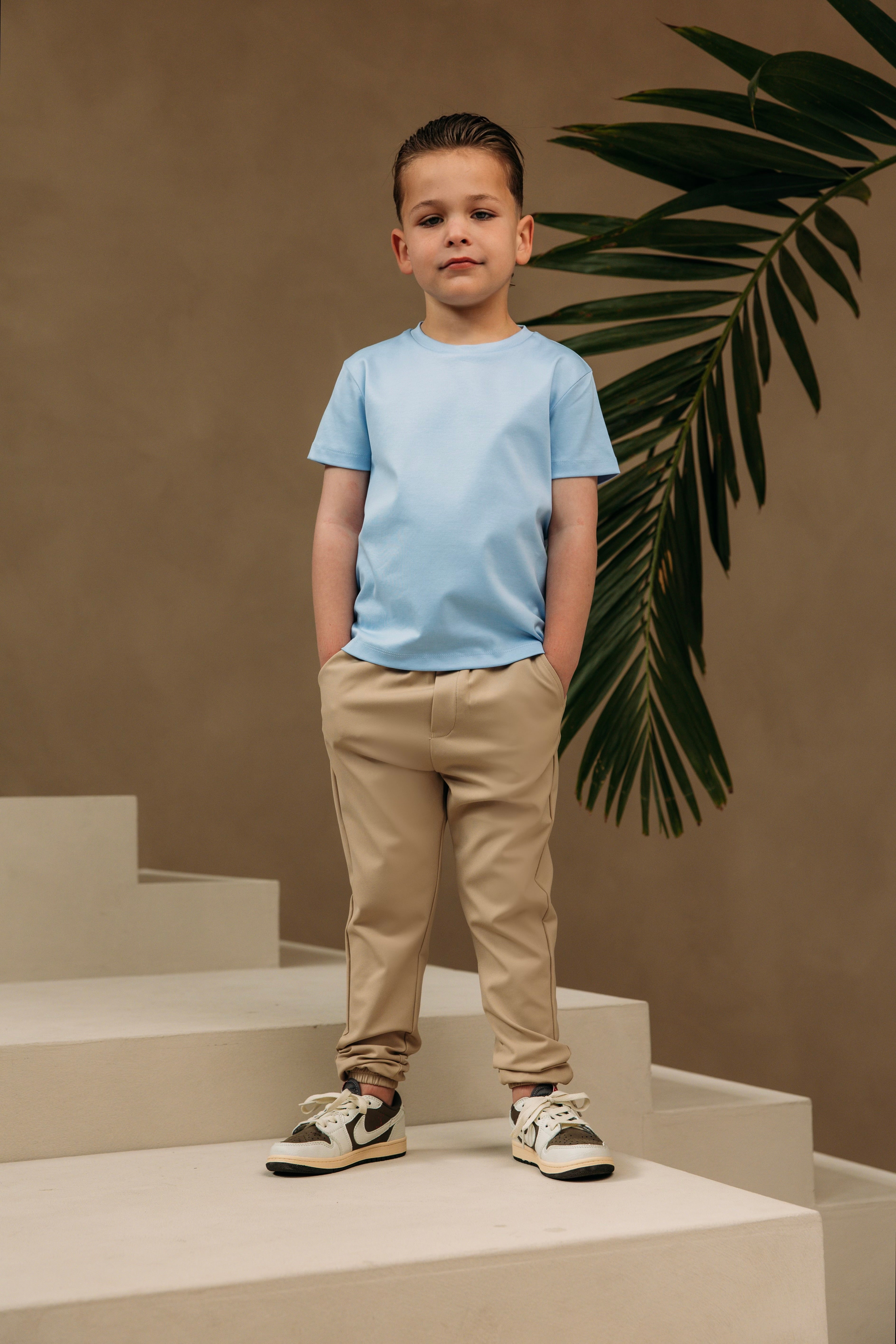 Double Mercerized Glans T-shirt - SkyBlue