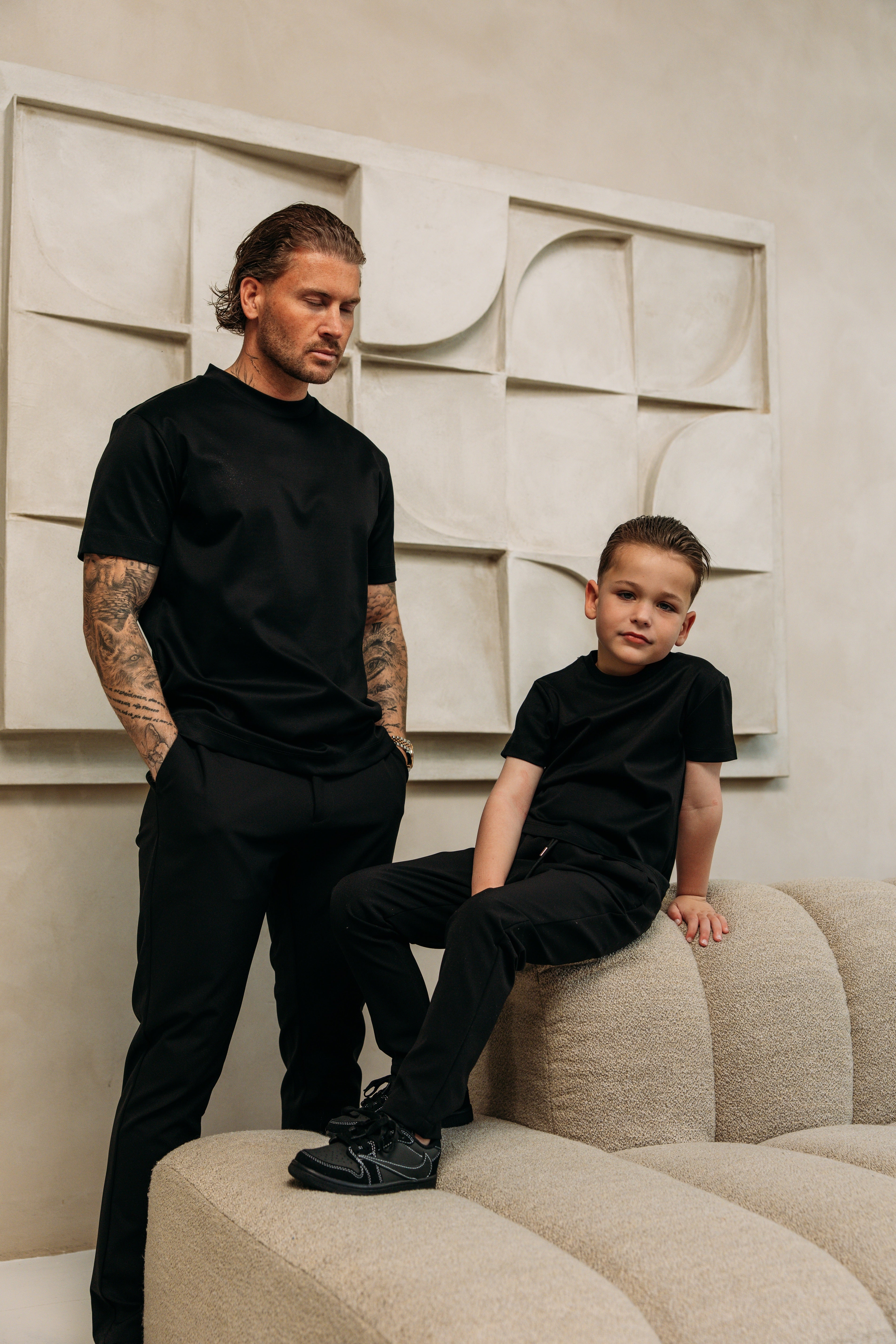 Double Mercerized Glans T-shirt - Black