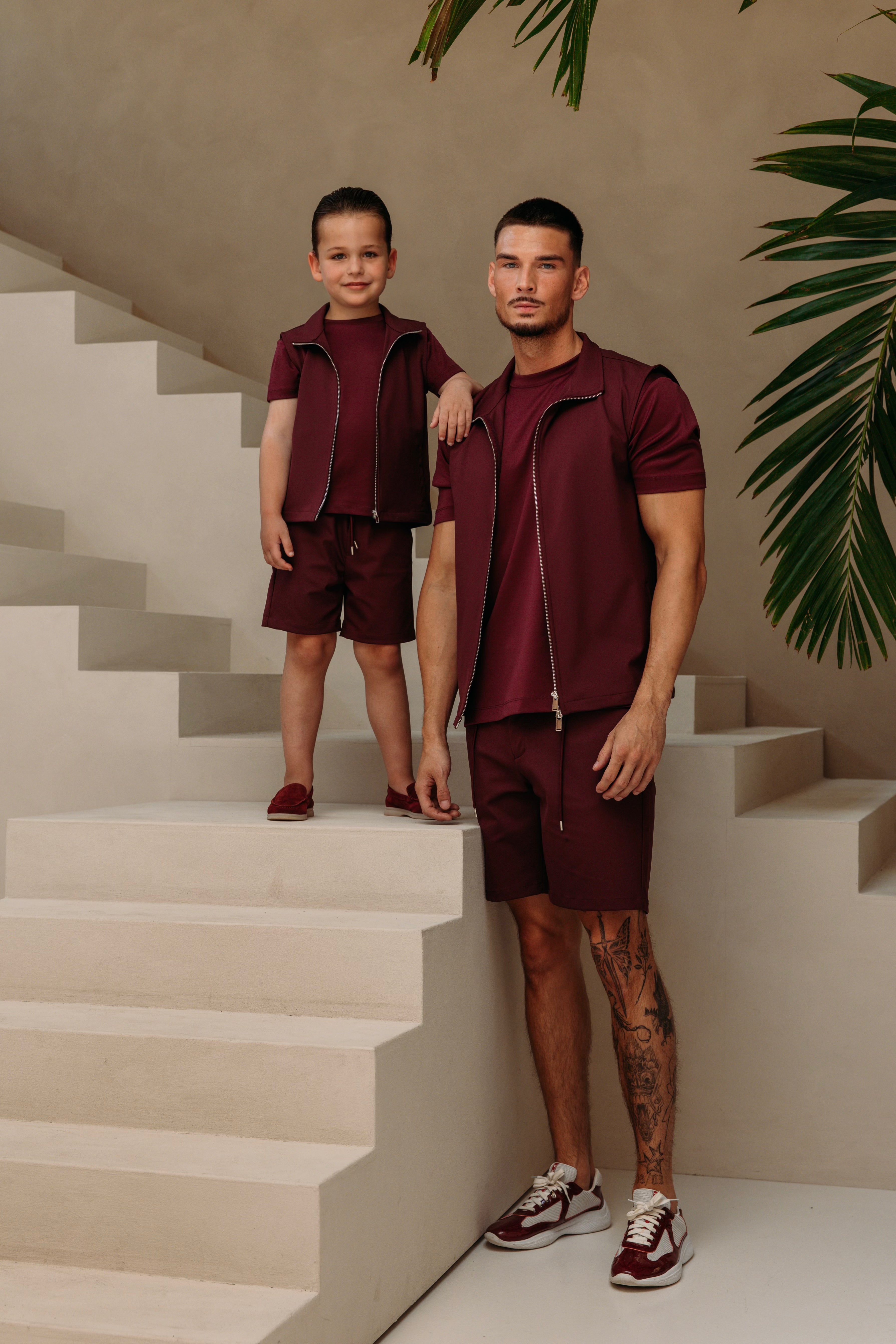 Summer Gilet Tech Set – Bordeaux