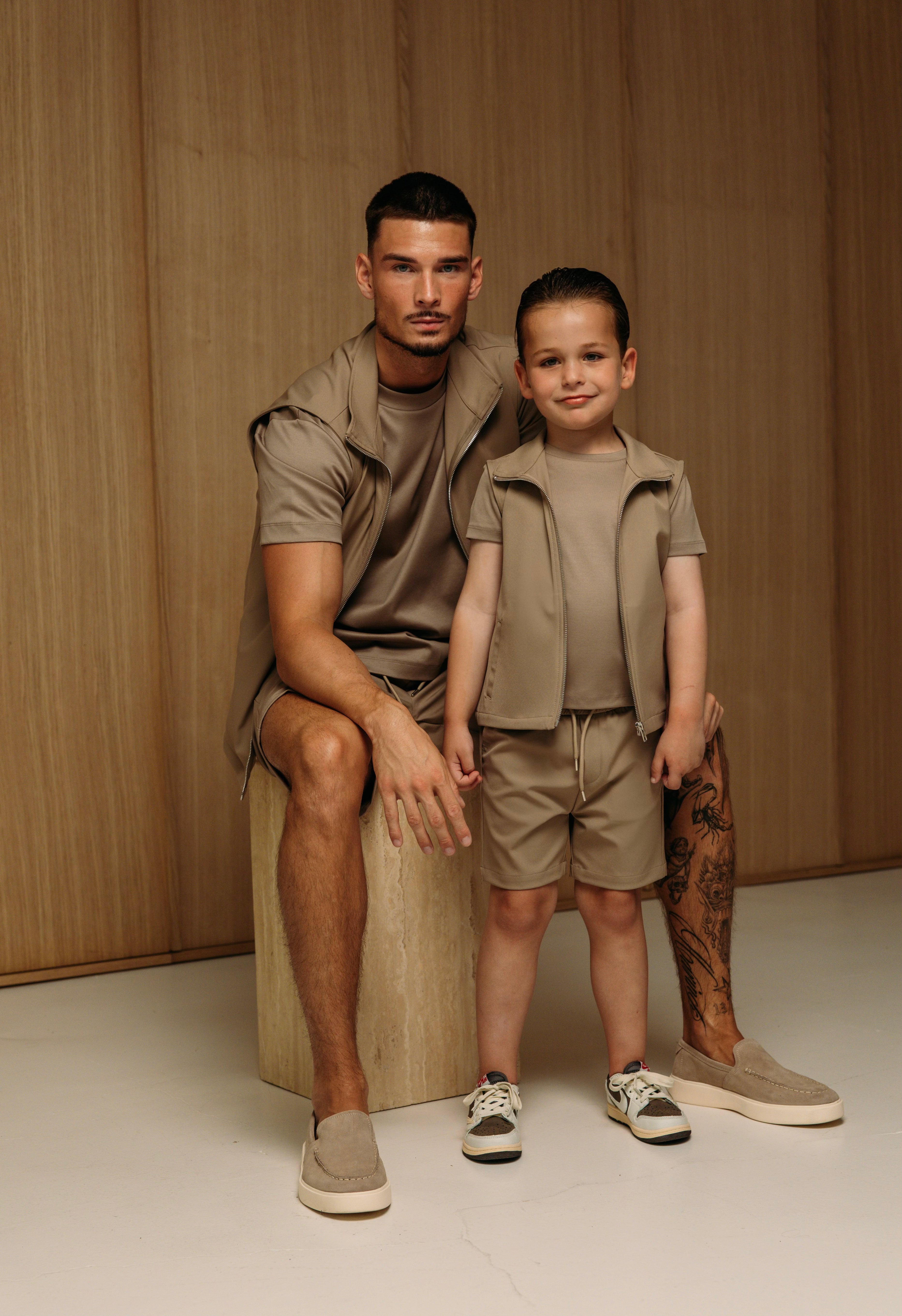 Summer Gilet Tech Set – Taupe