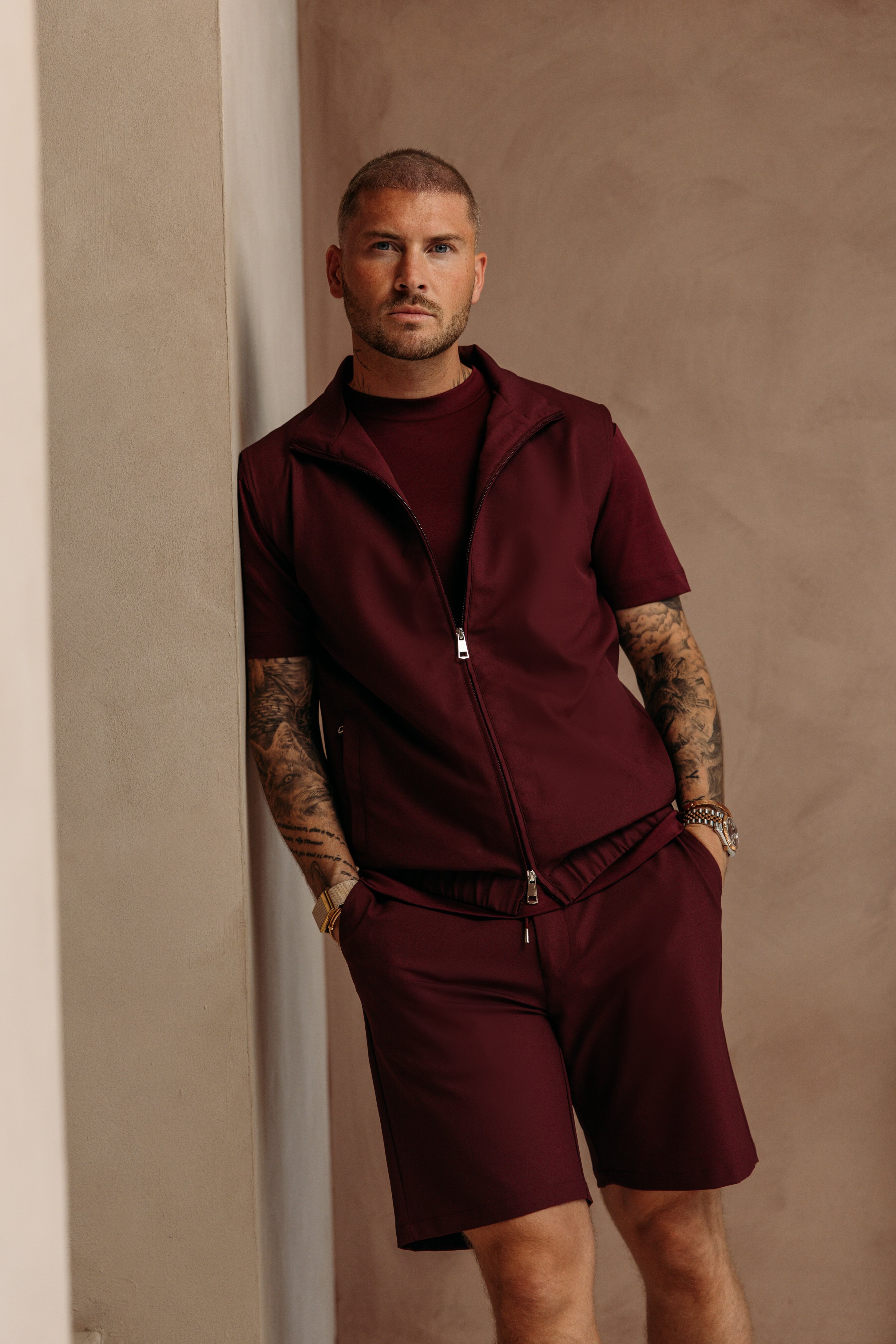 HEREN - Premium Tech Gilet – Bordeaux