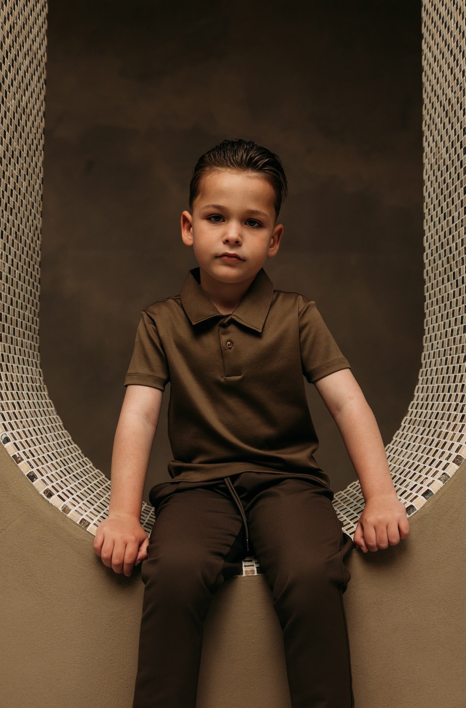 Mercerized Glans Polo - Desert Brown