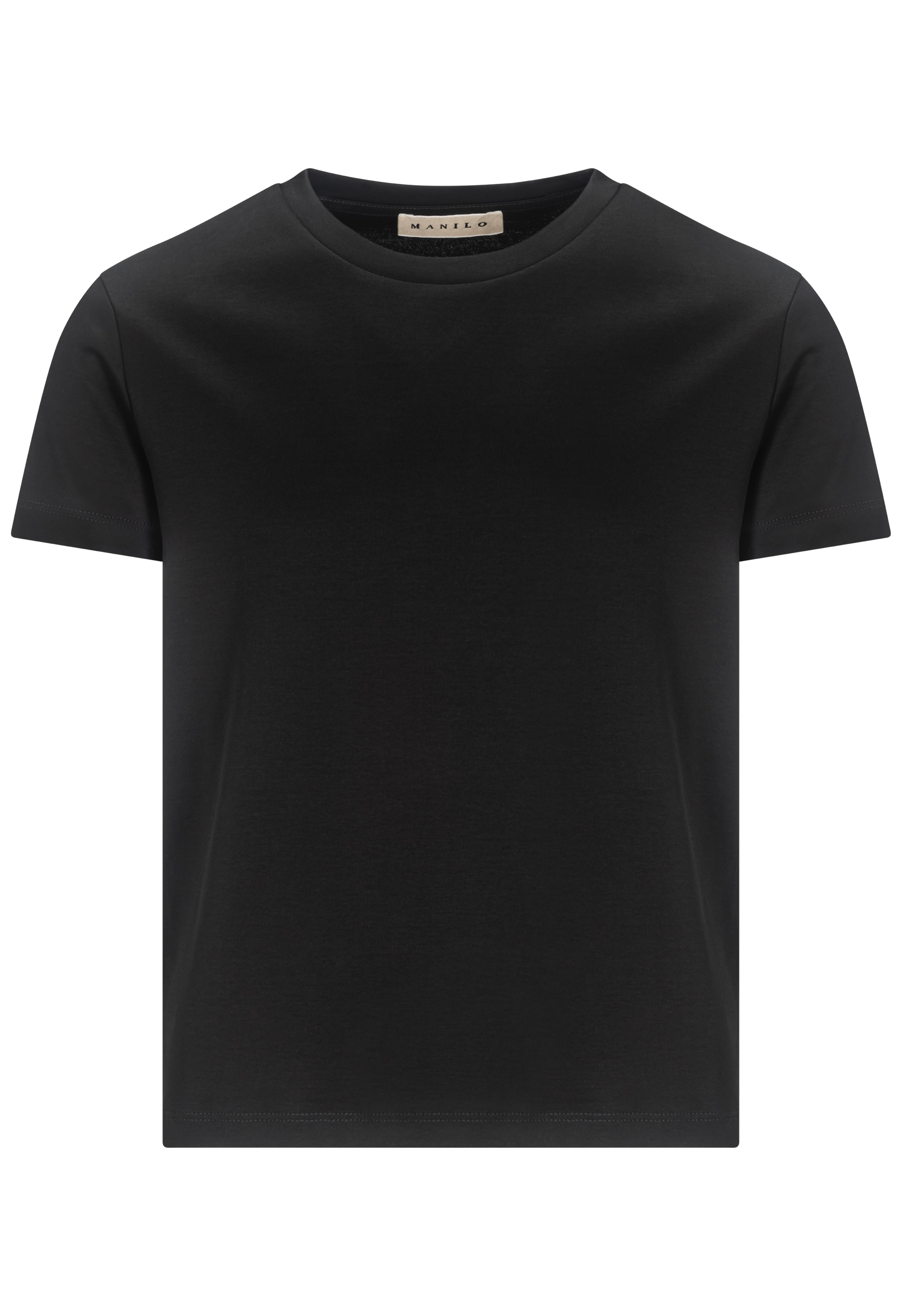 Double Mercerized Glans T-shirt - Black