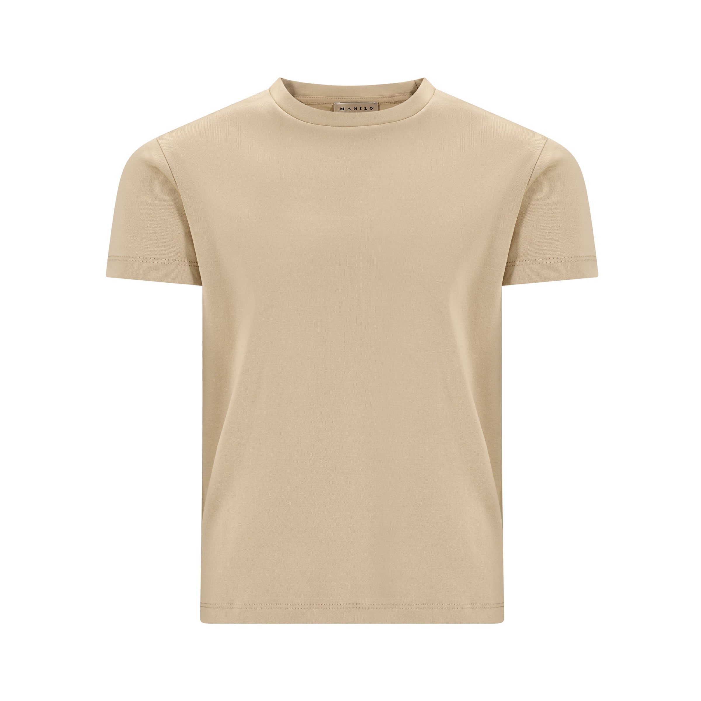 Double Mercerized Glans T-shirt - Beige