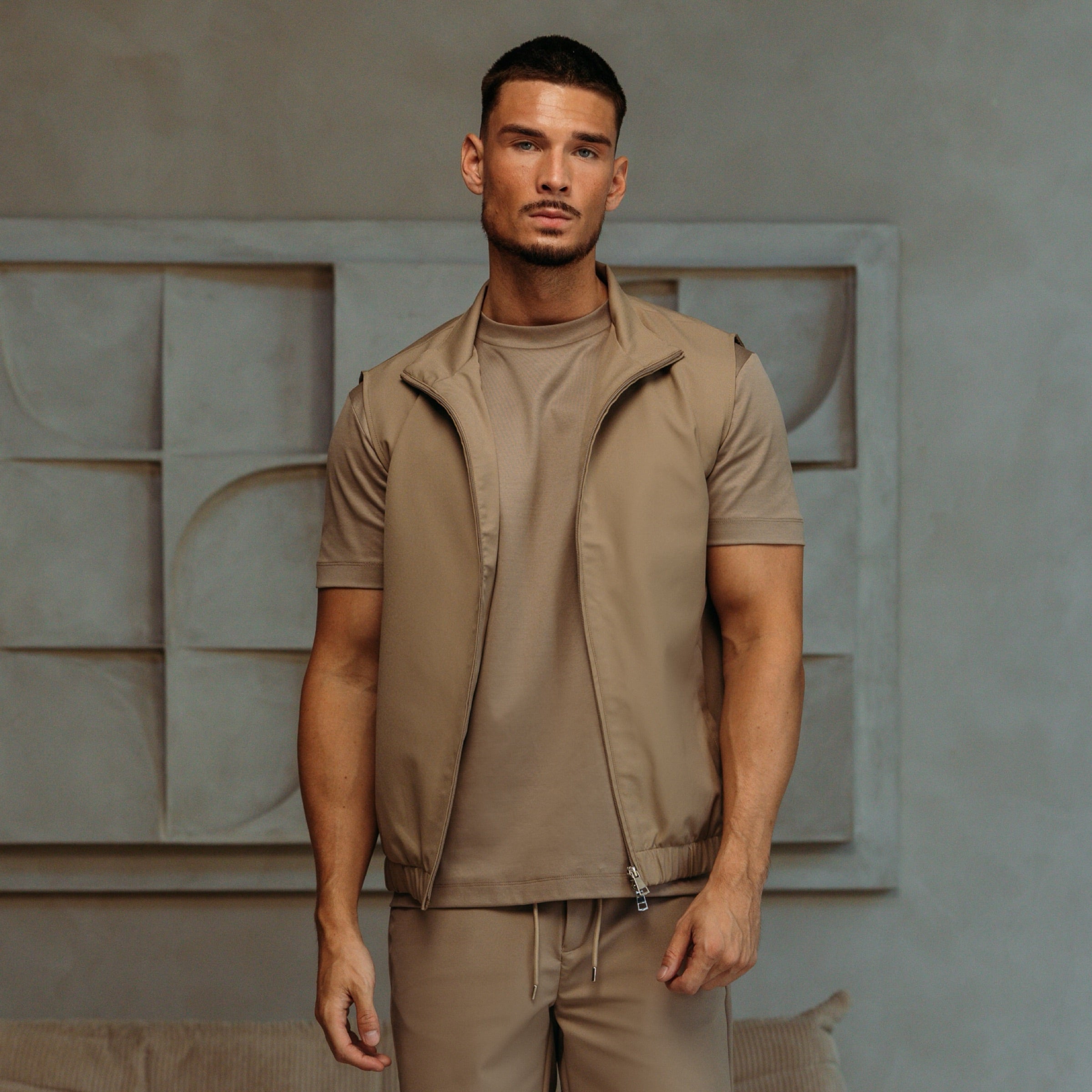 HEREN - Premium Tech Gilet – Taupe