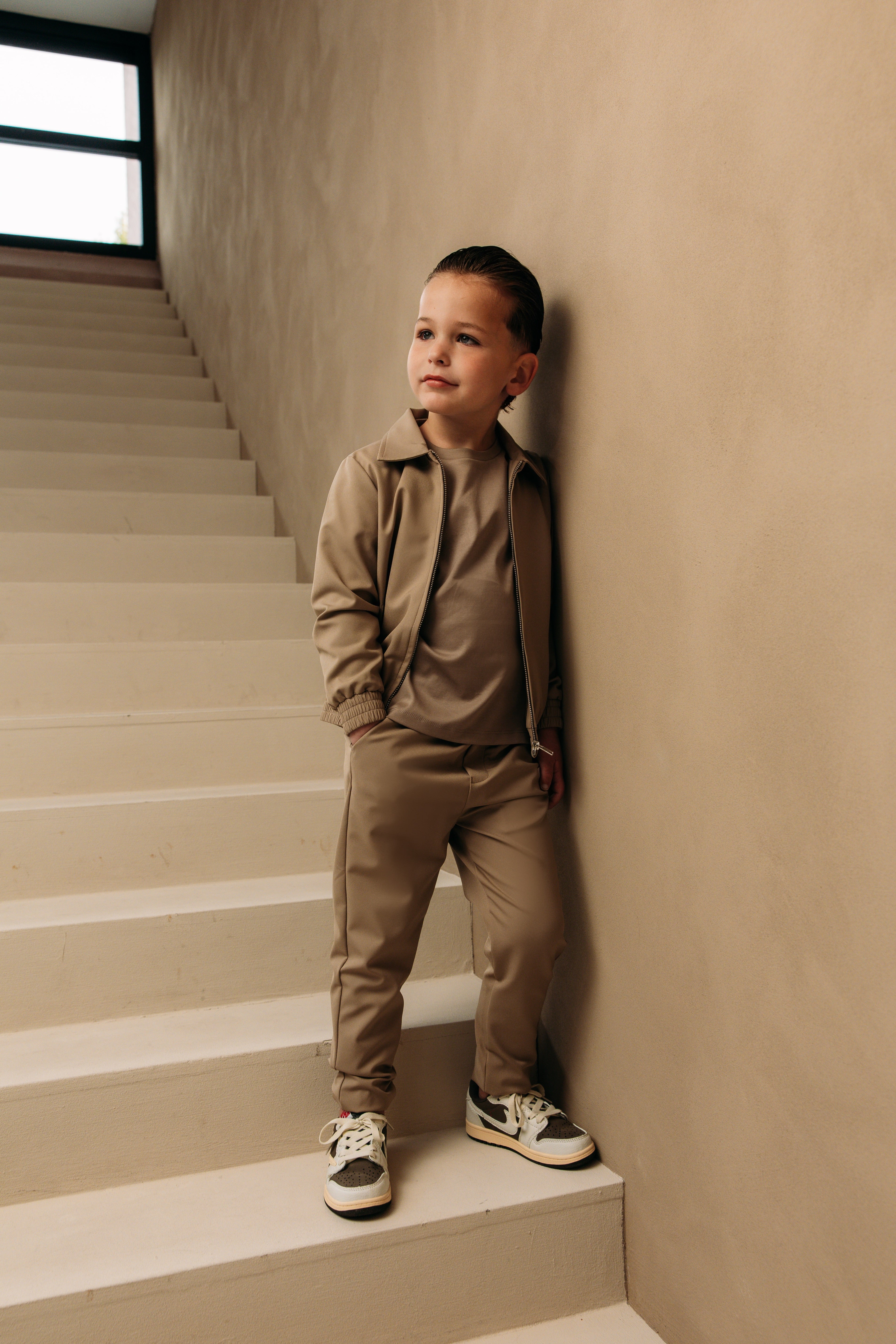 Double Mercerized Glans T-shirt - Taupe