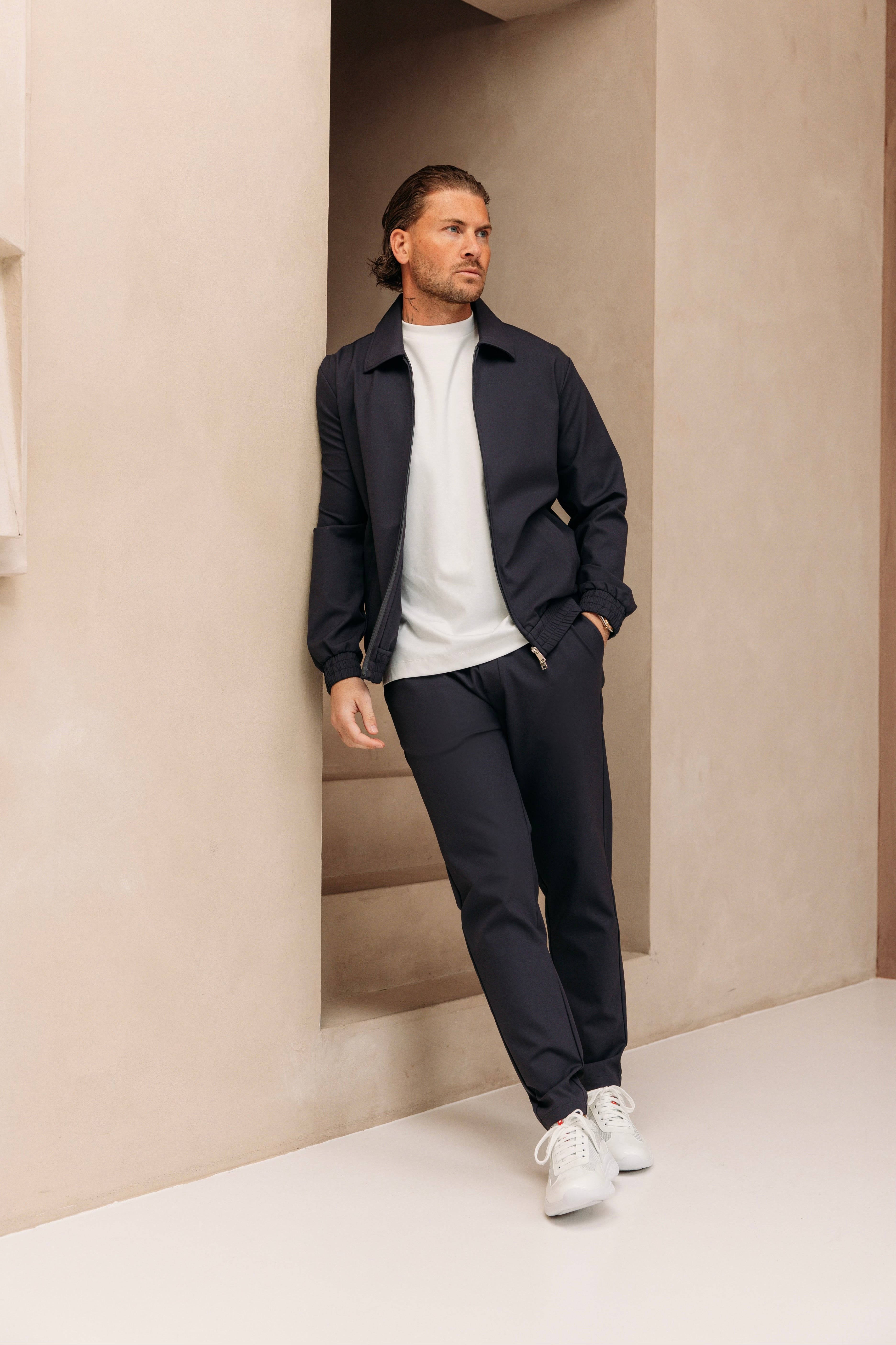 Heren - Premium Tech Suit - Stone
