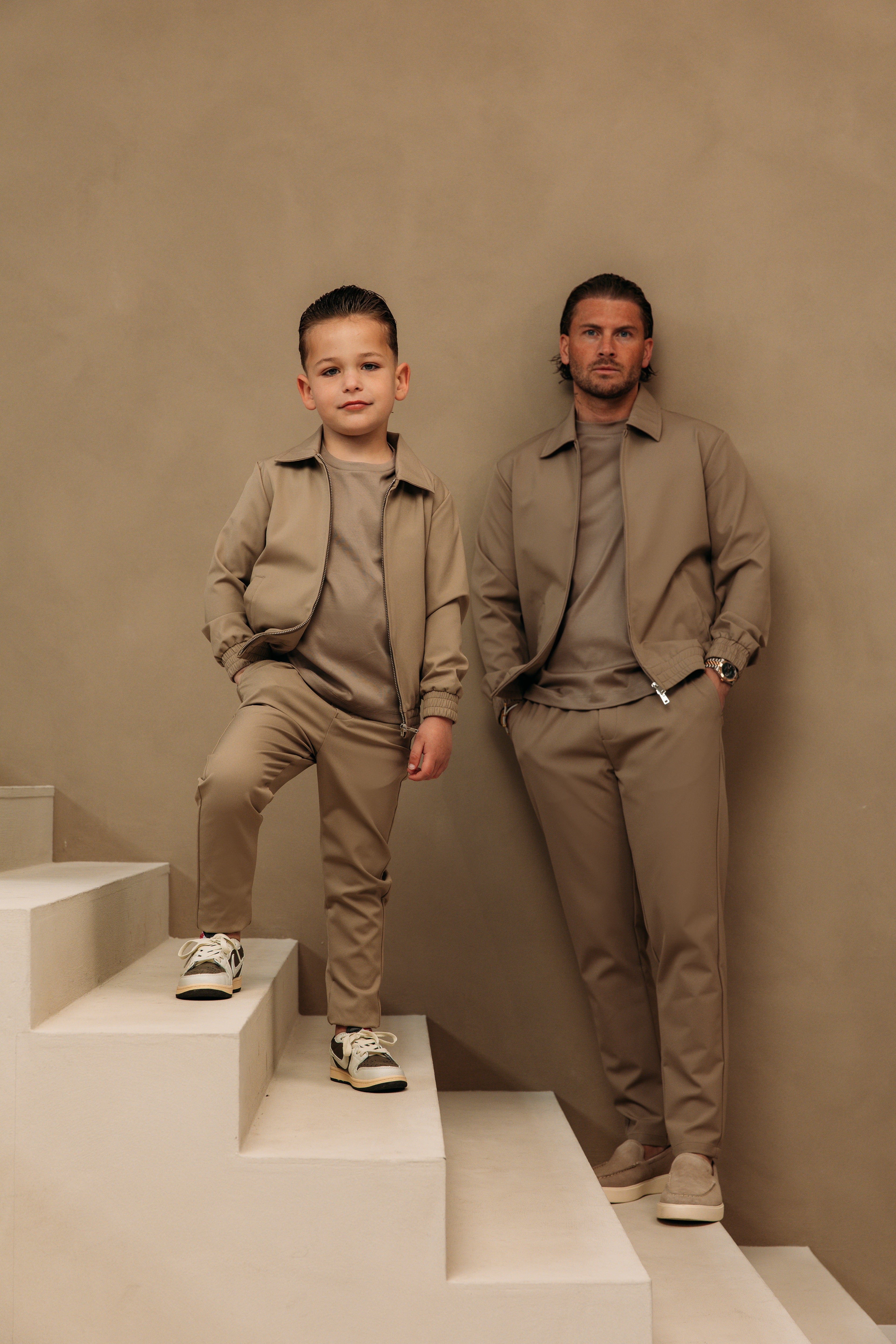 Heren - Premium Tech Suit - Taupe
