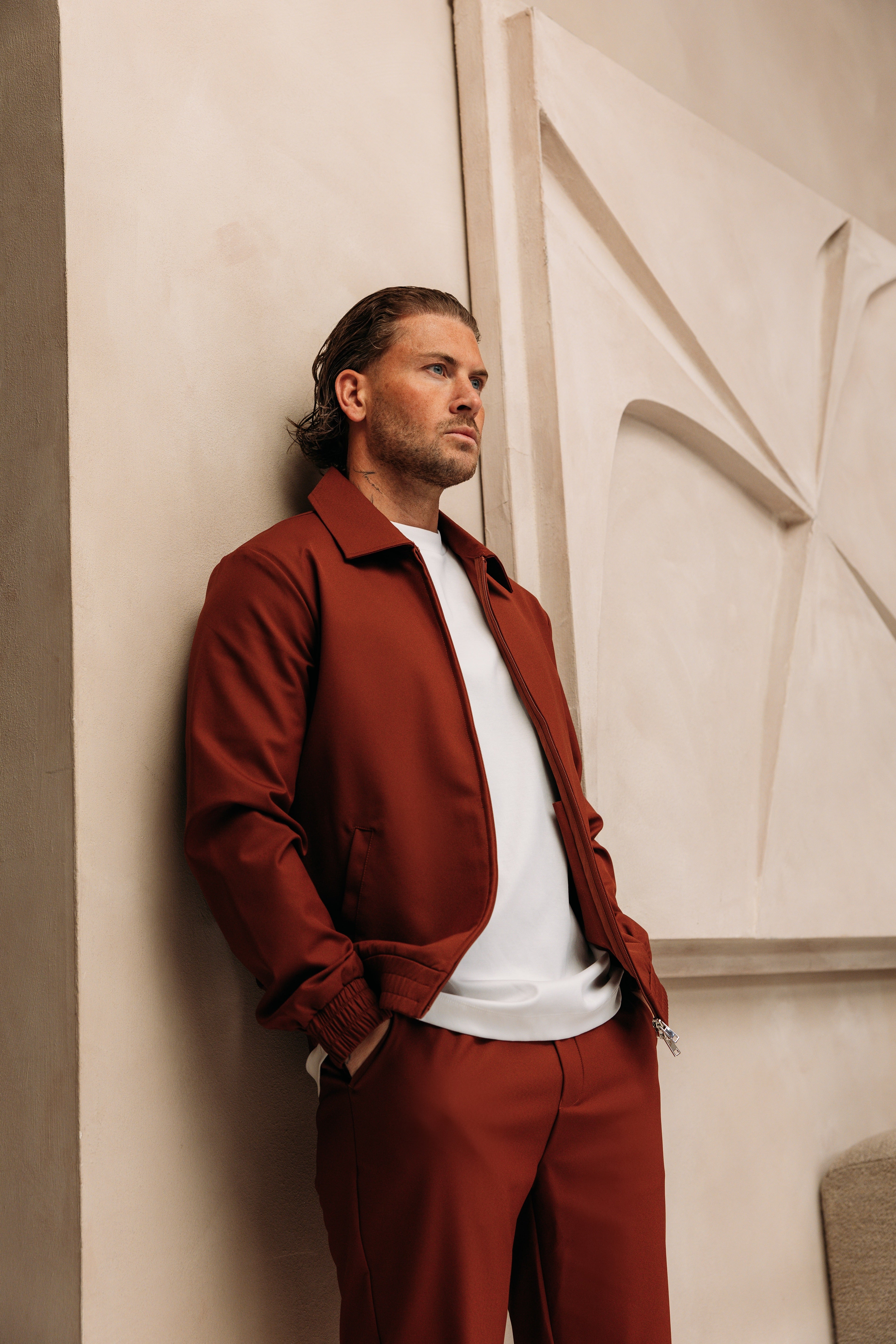 Heren - Premium Tech Suit - Rusty Brown