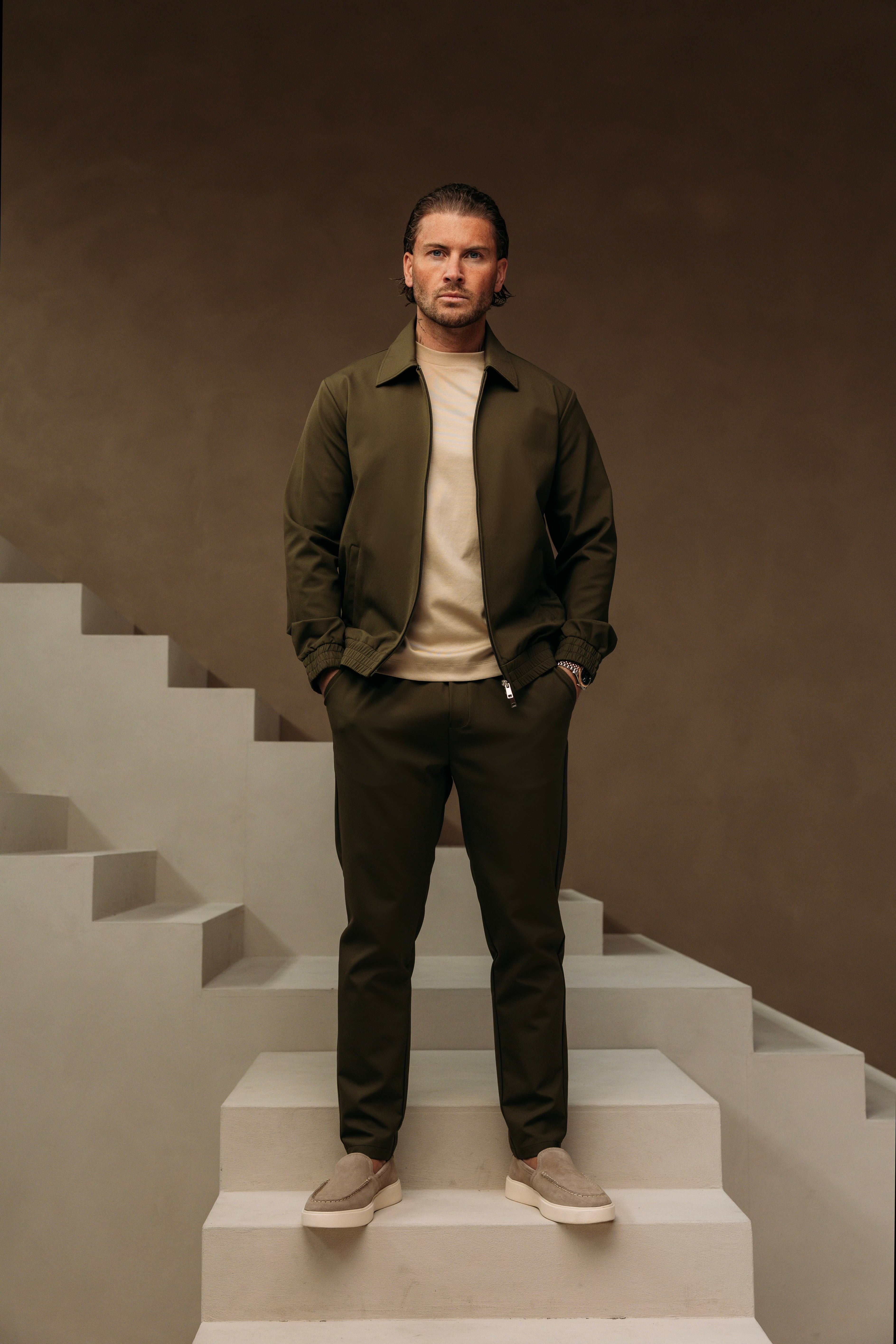 Heren - Premium Tech Suit - Green