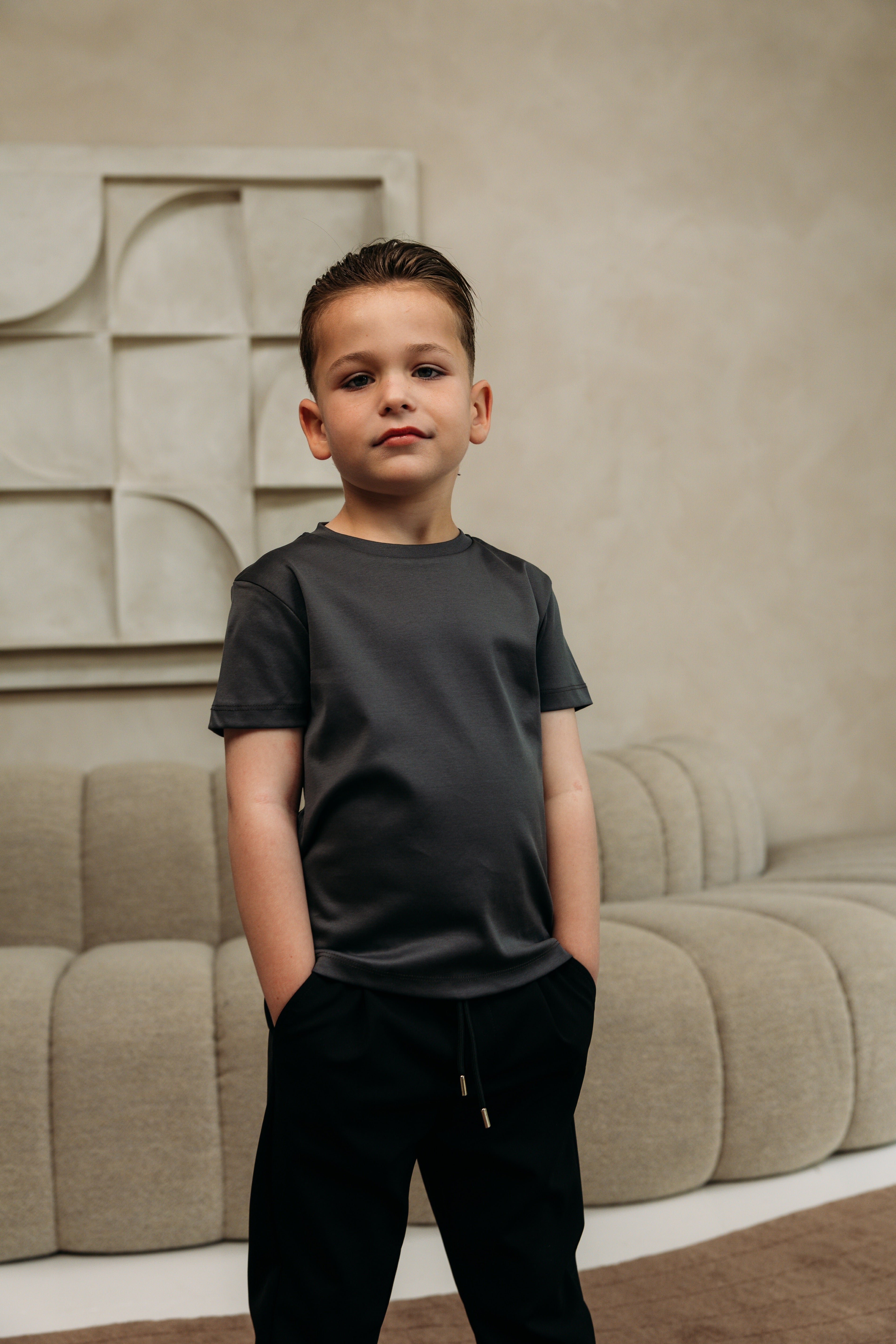 Double Mercerized Glans T-shirt - Stone