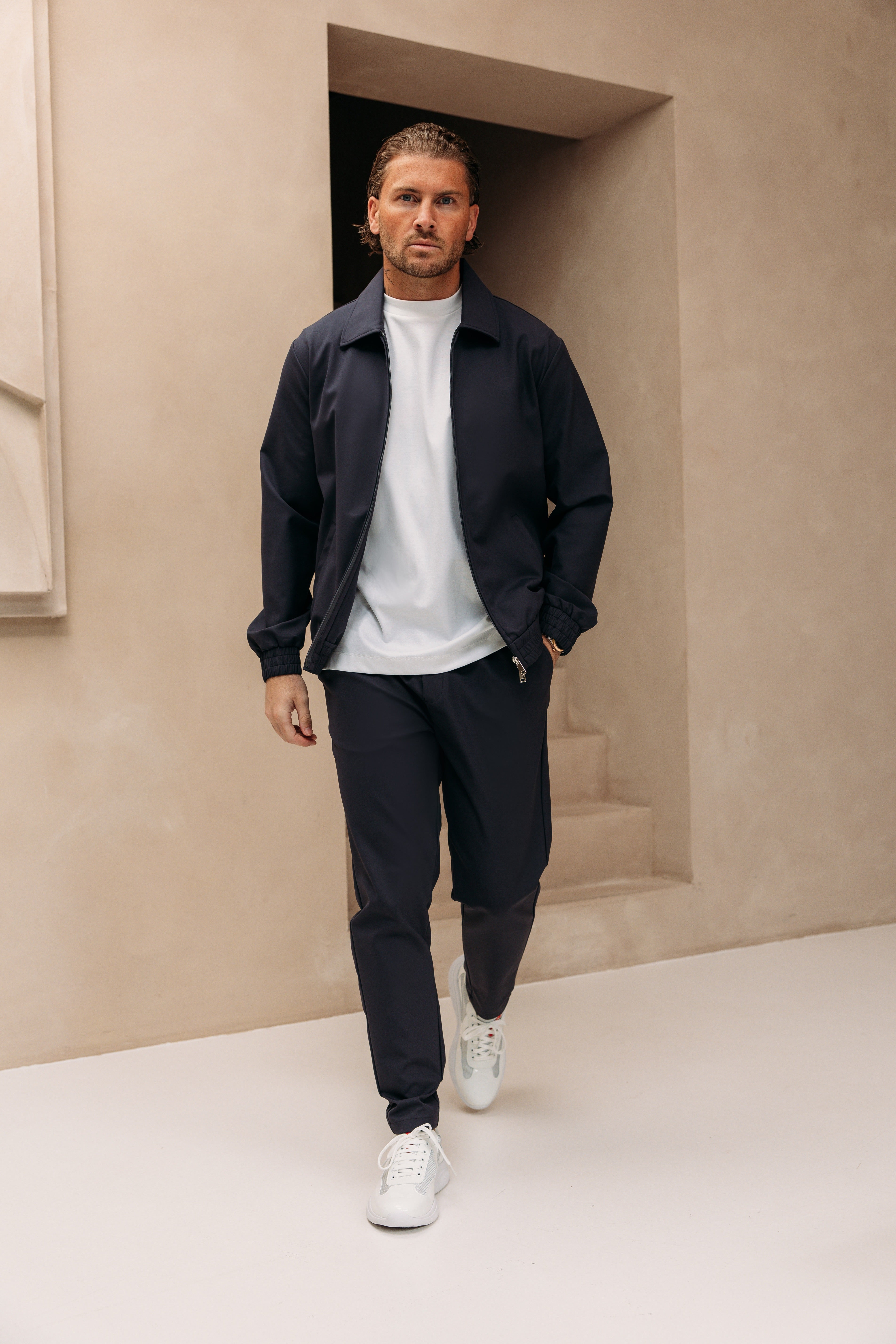 Heren - Premium Tech Suit - Stone