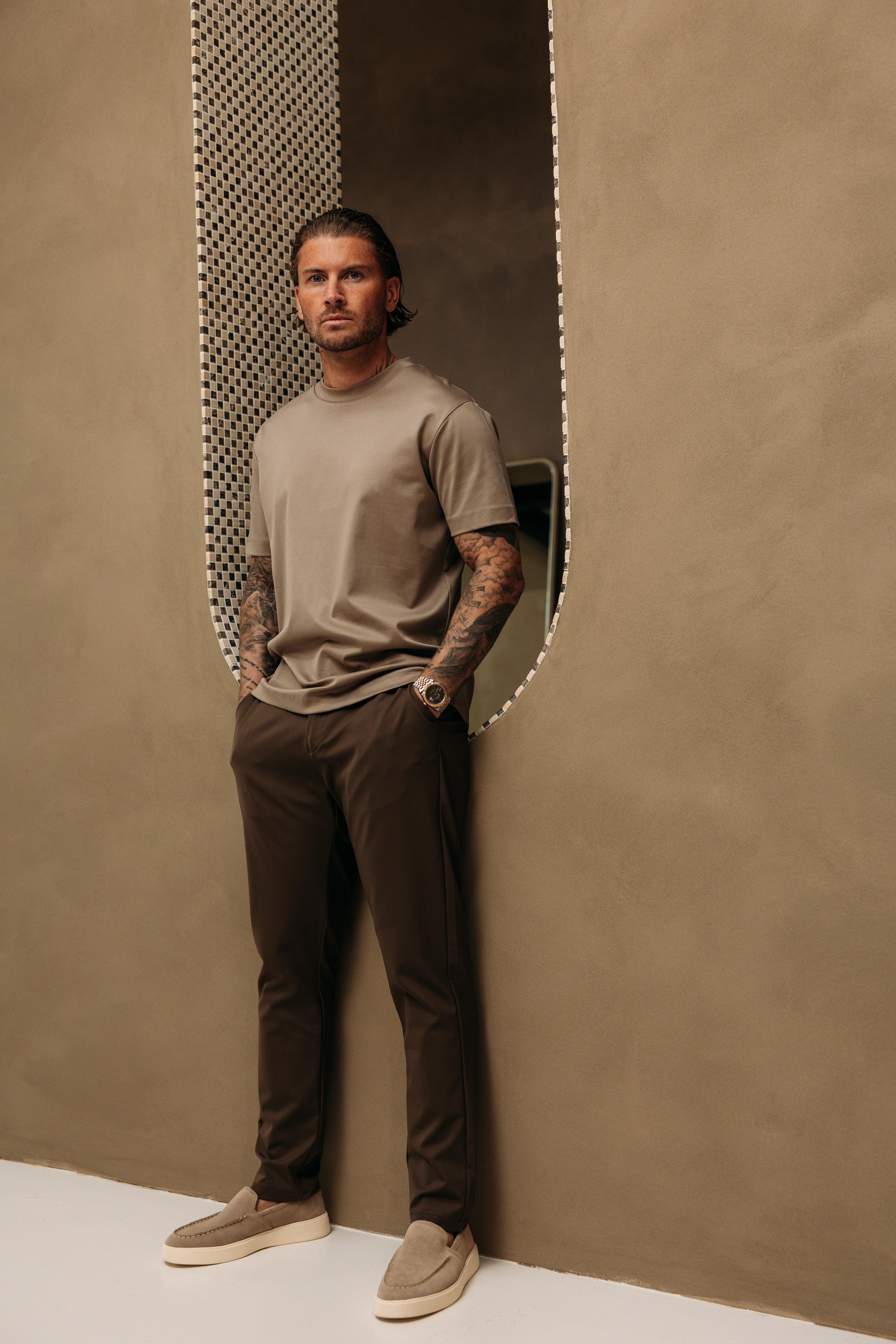 Heren - Smart Tech Pants - Choco