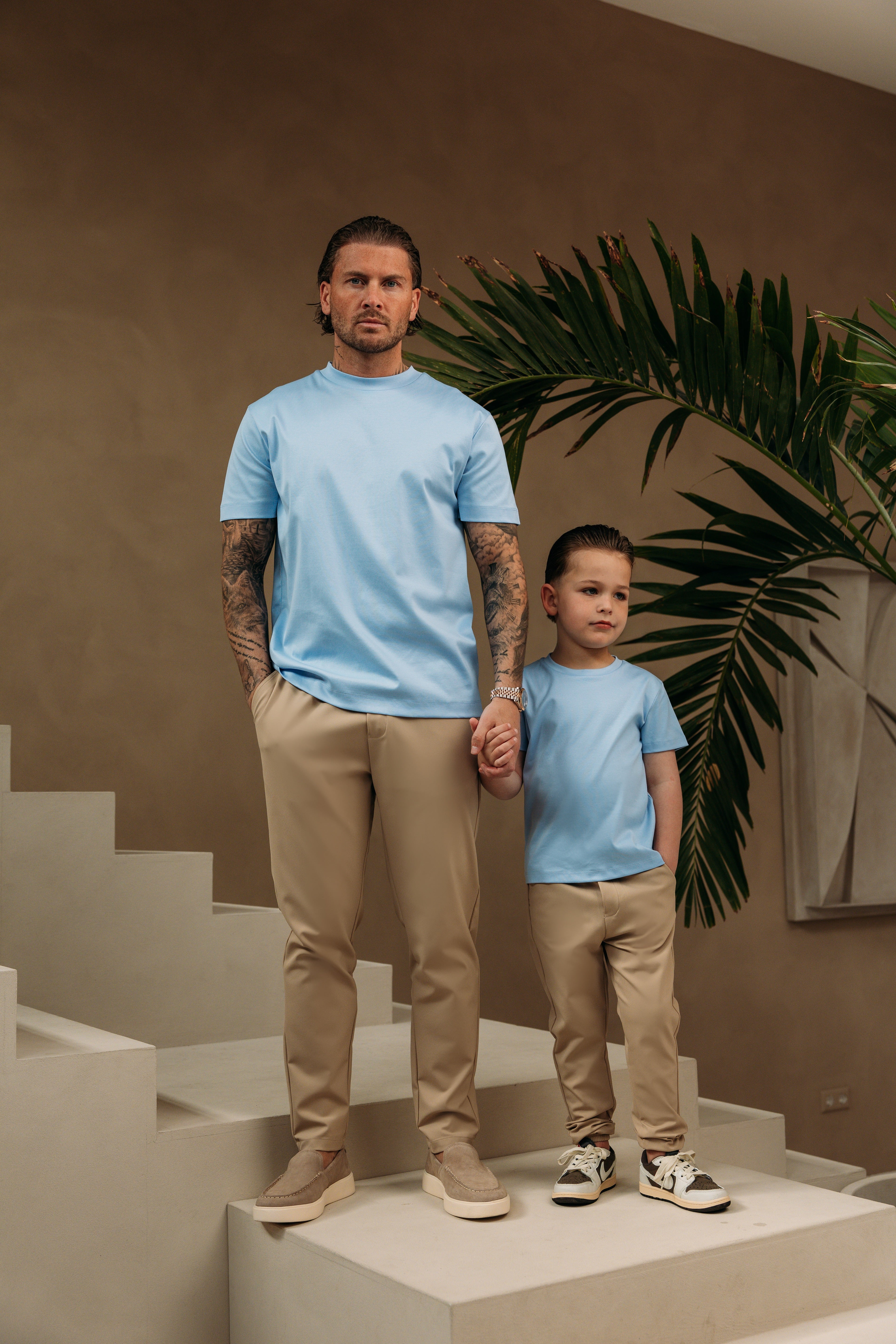 Heren - Double Mercerized T-shirt - SkyBlue