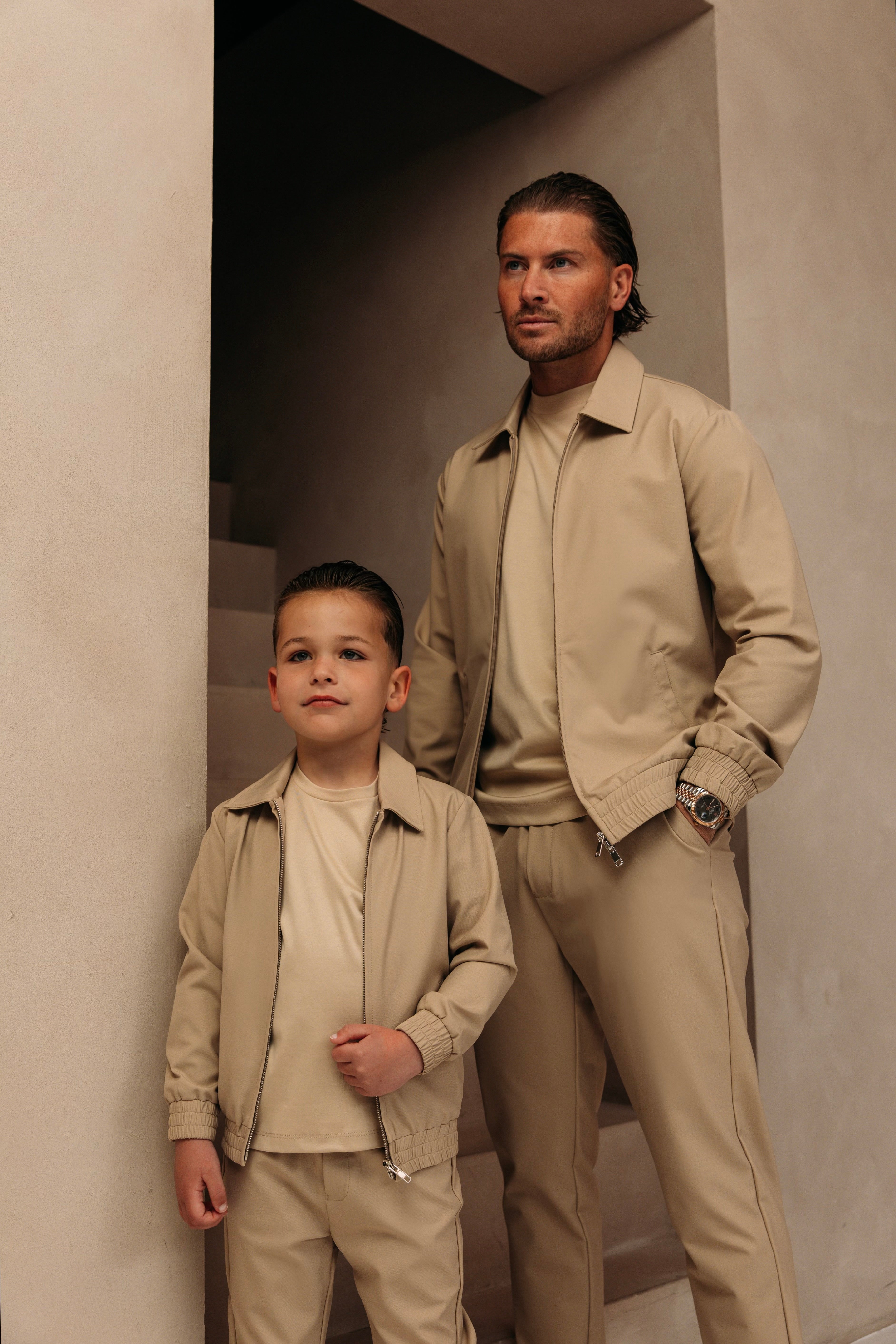 Heren - Premium Tech Suit - Beige
