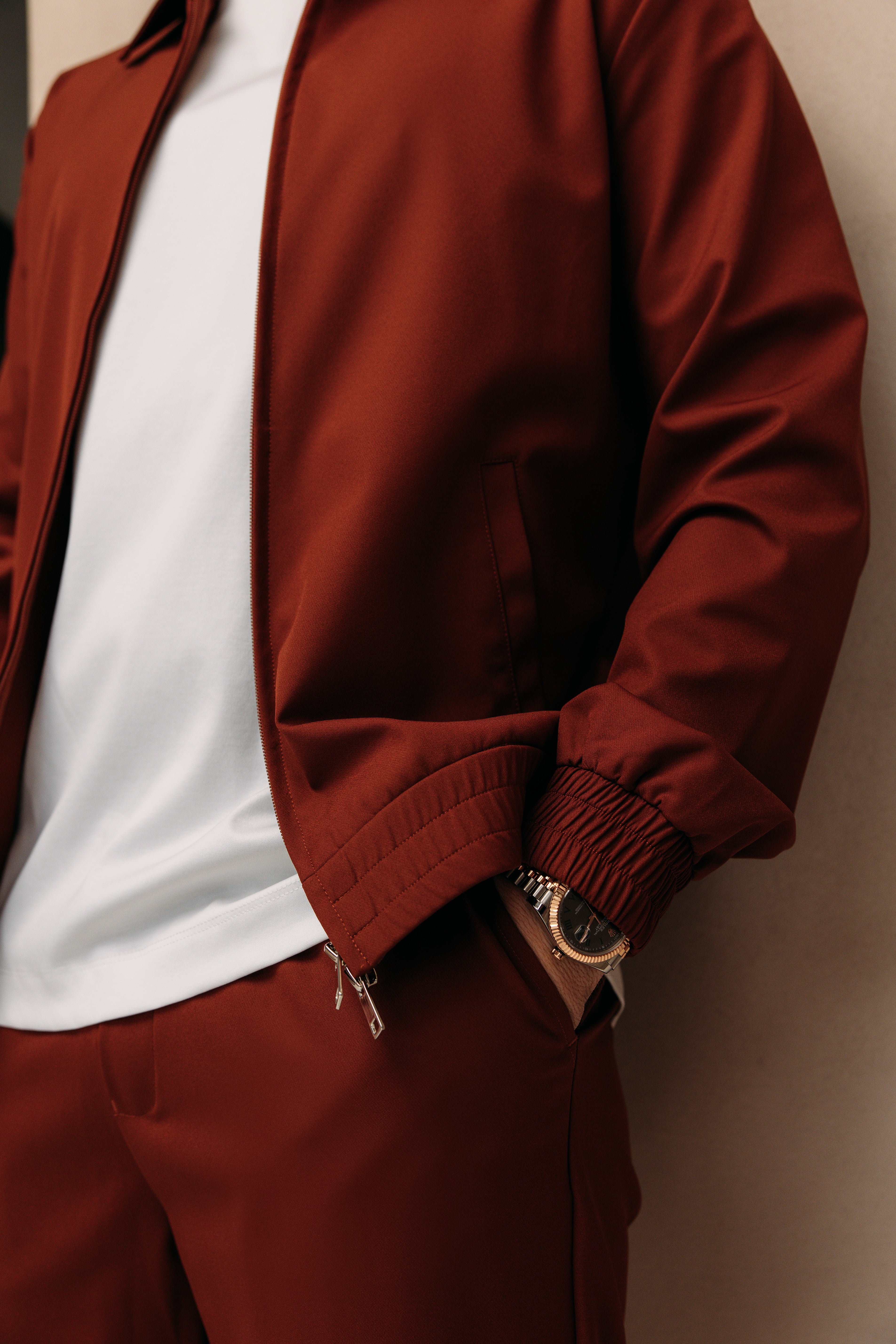 Heren - Premium Tech Suit - Rusty Brown