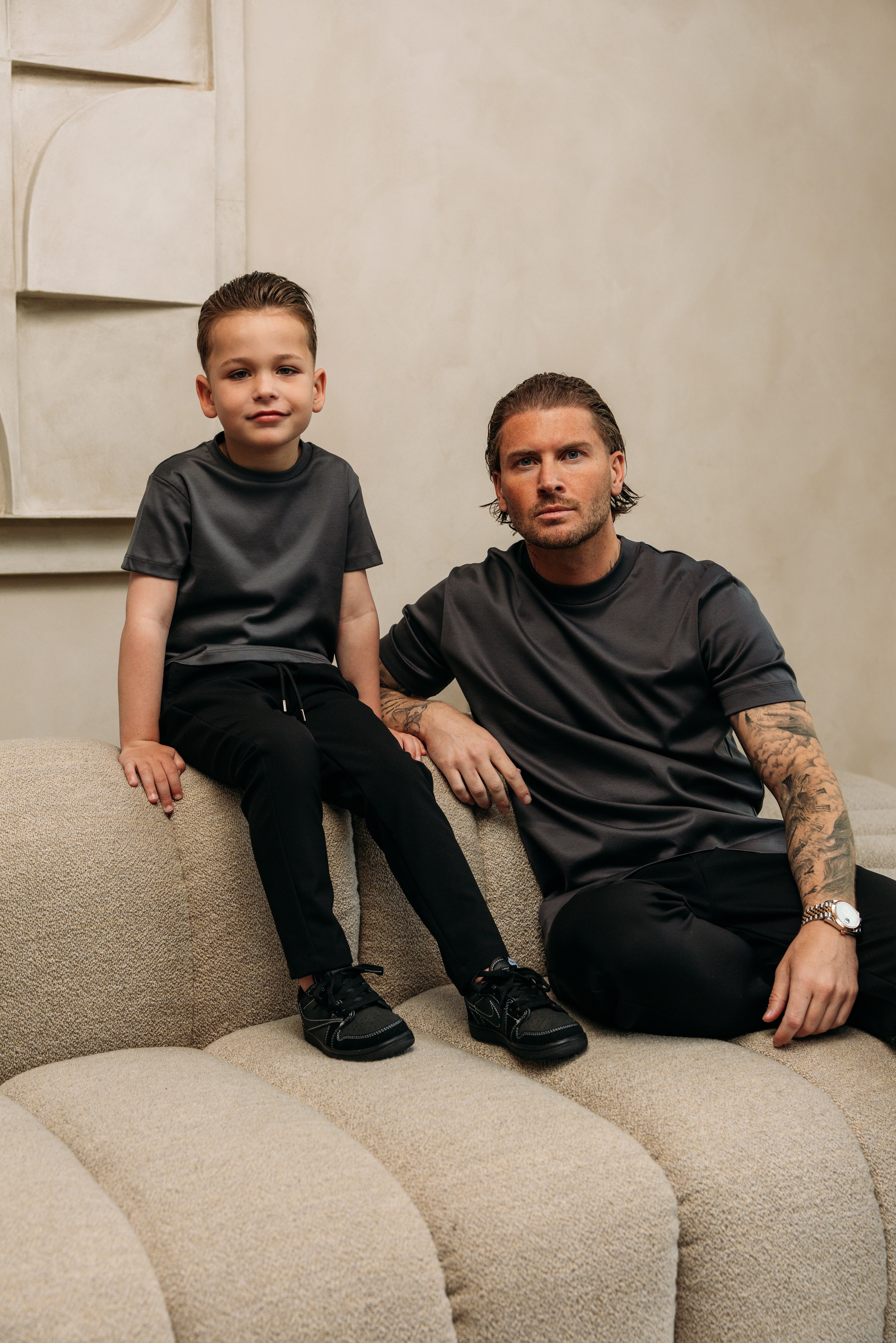 Heren - Double Mercerized T-shirt - Stone