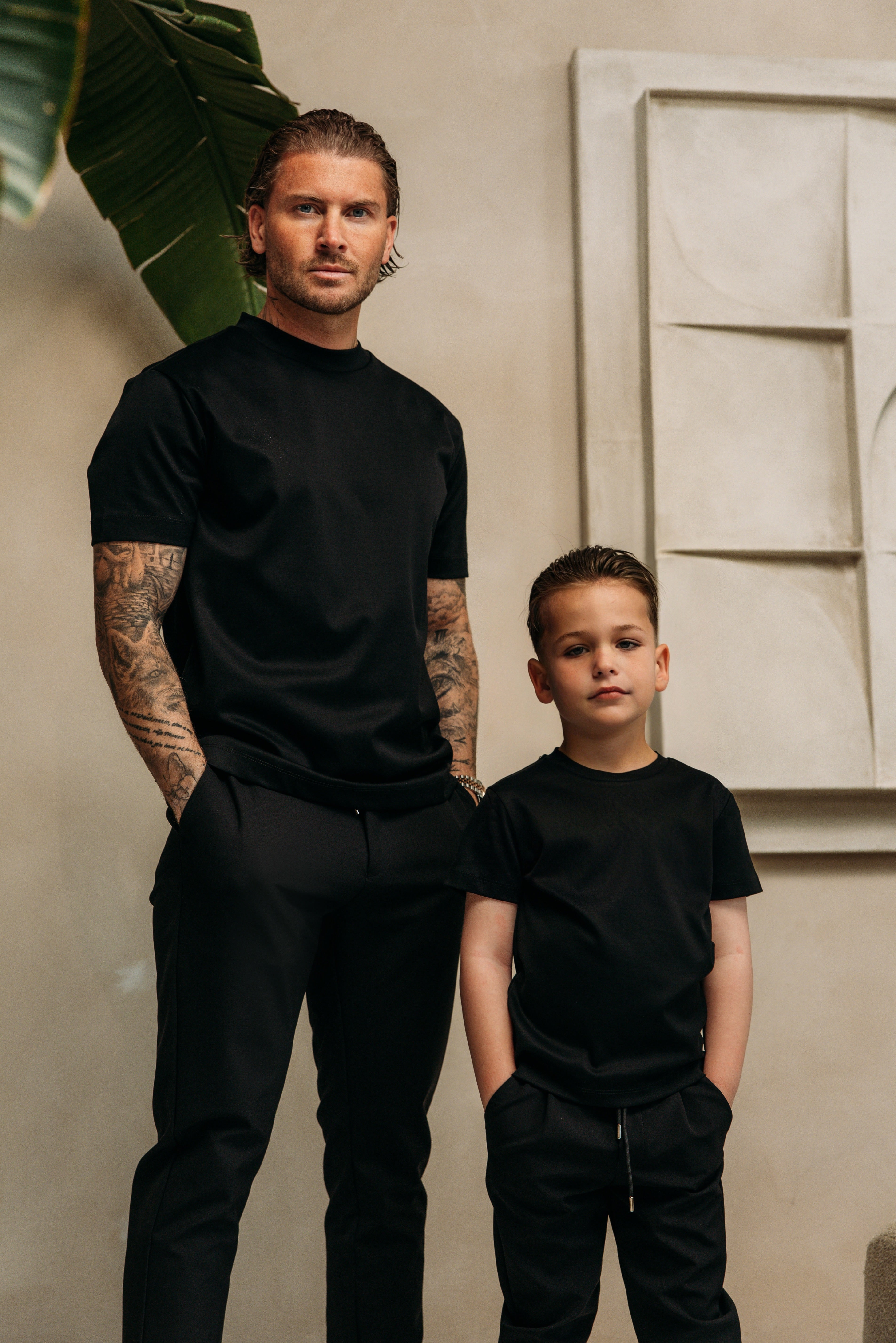 Double Mercerized Glans T-shirt - Black