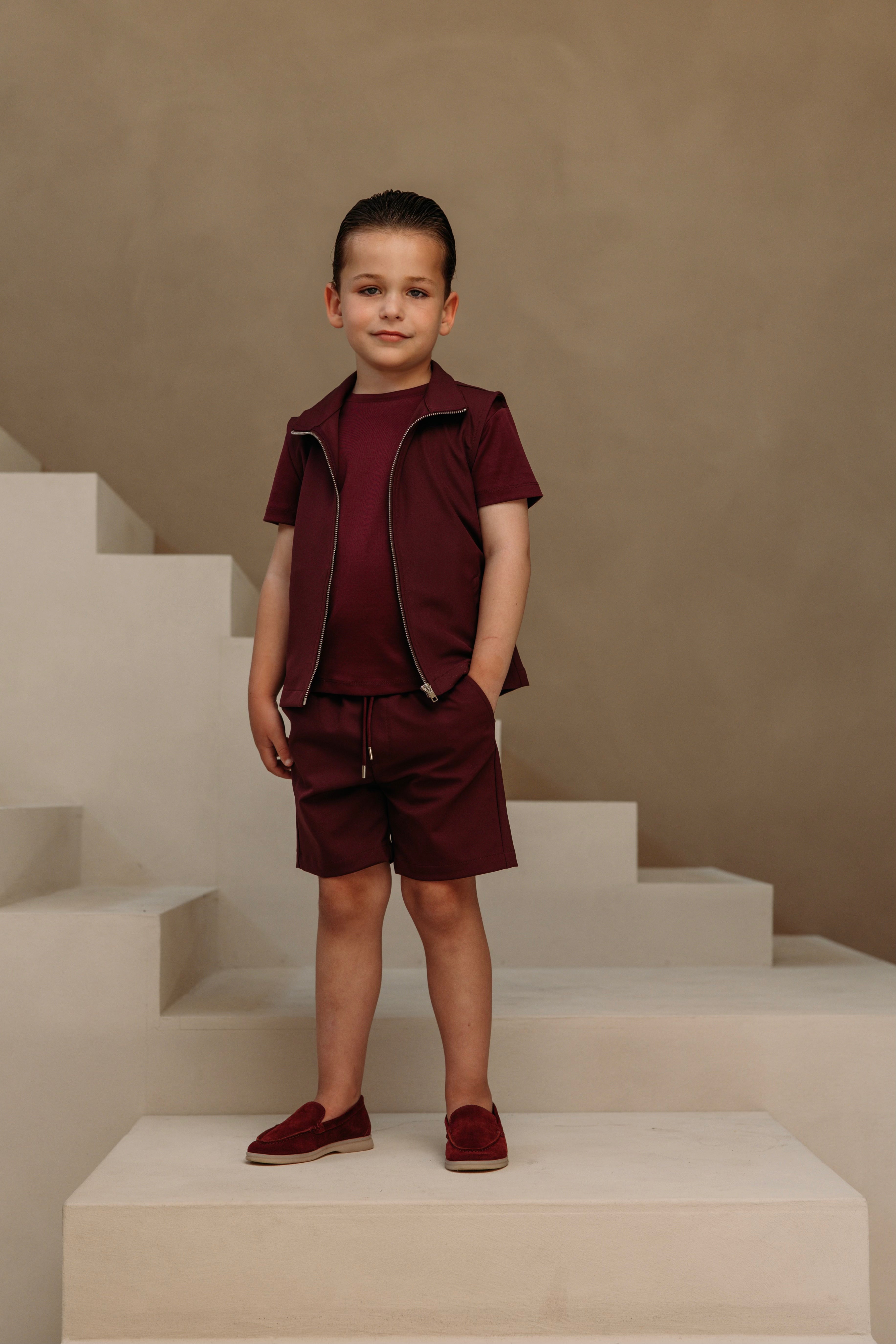 Summer Gilet Tech Set – Bordeaux