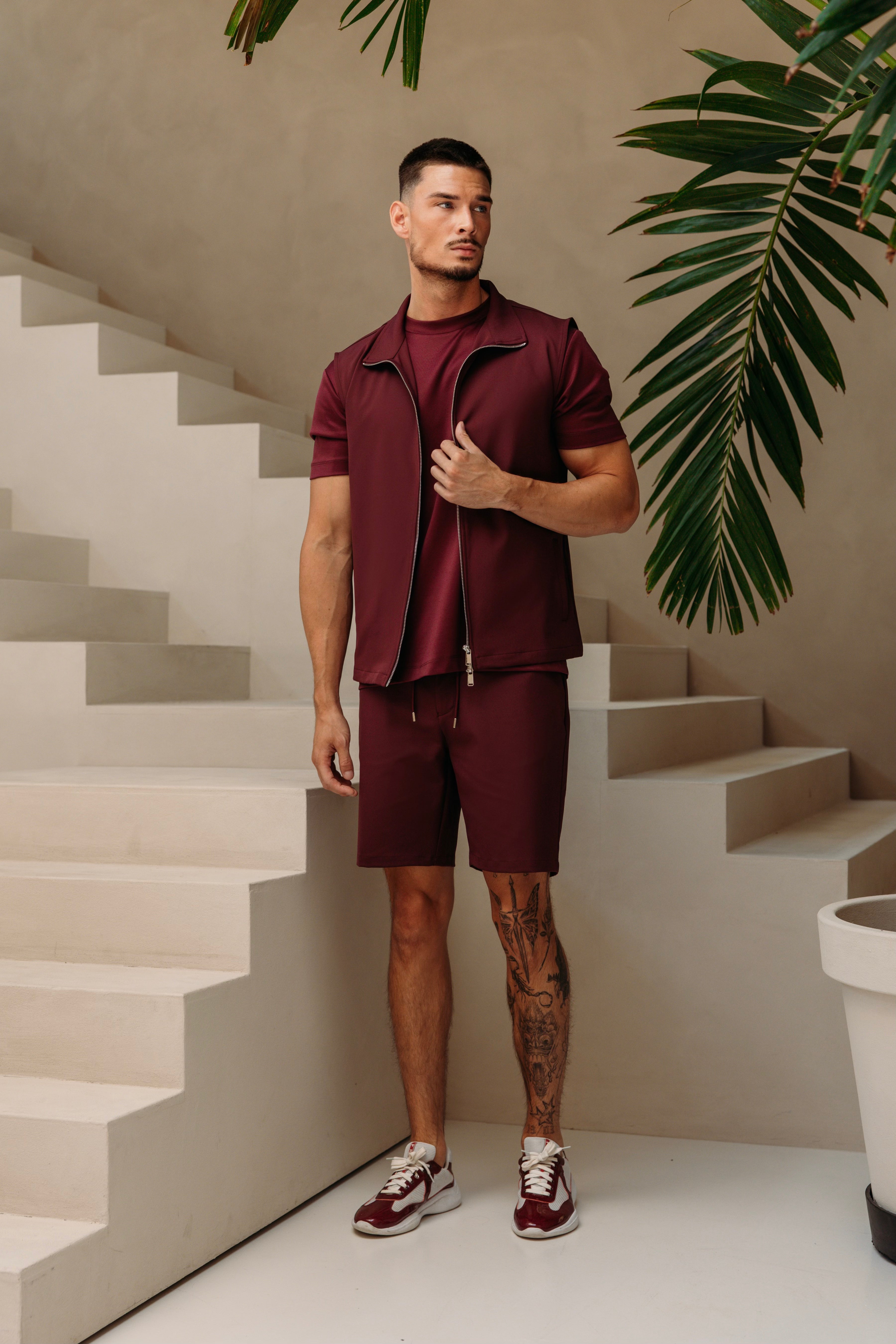 HEREN - Summer Gilet Tech Set – Bordeaux