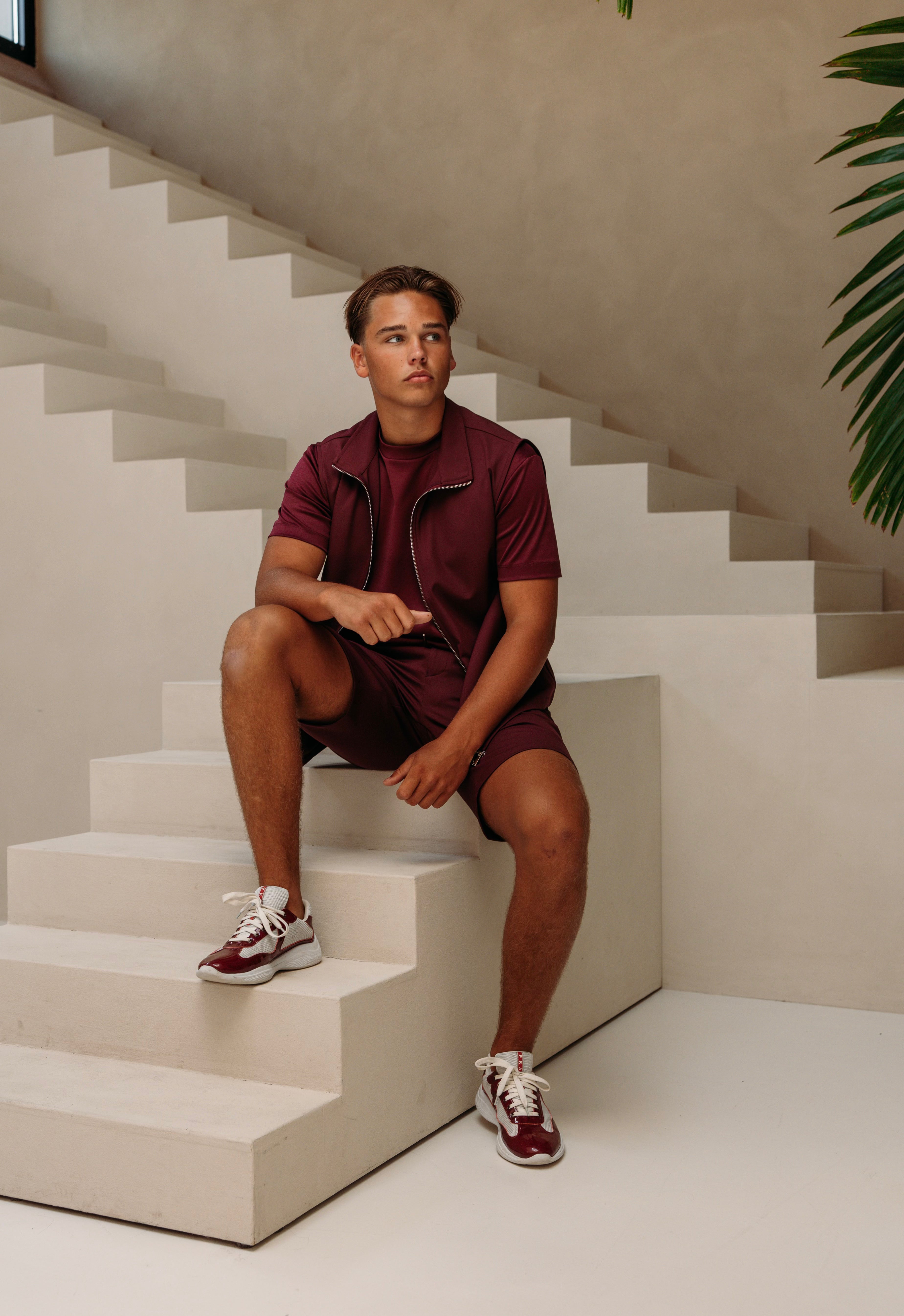 Summer Gilet Tech Set – Bordeaux