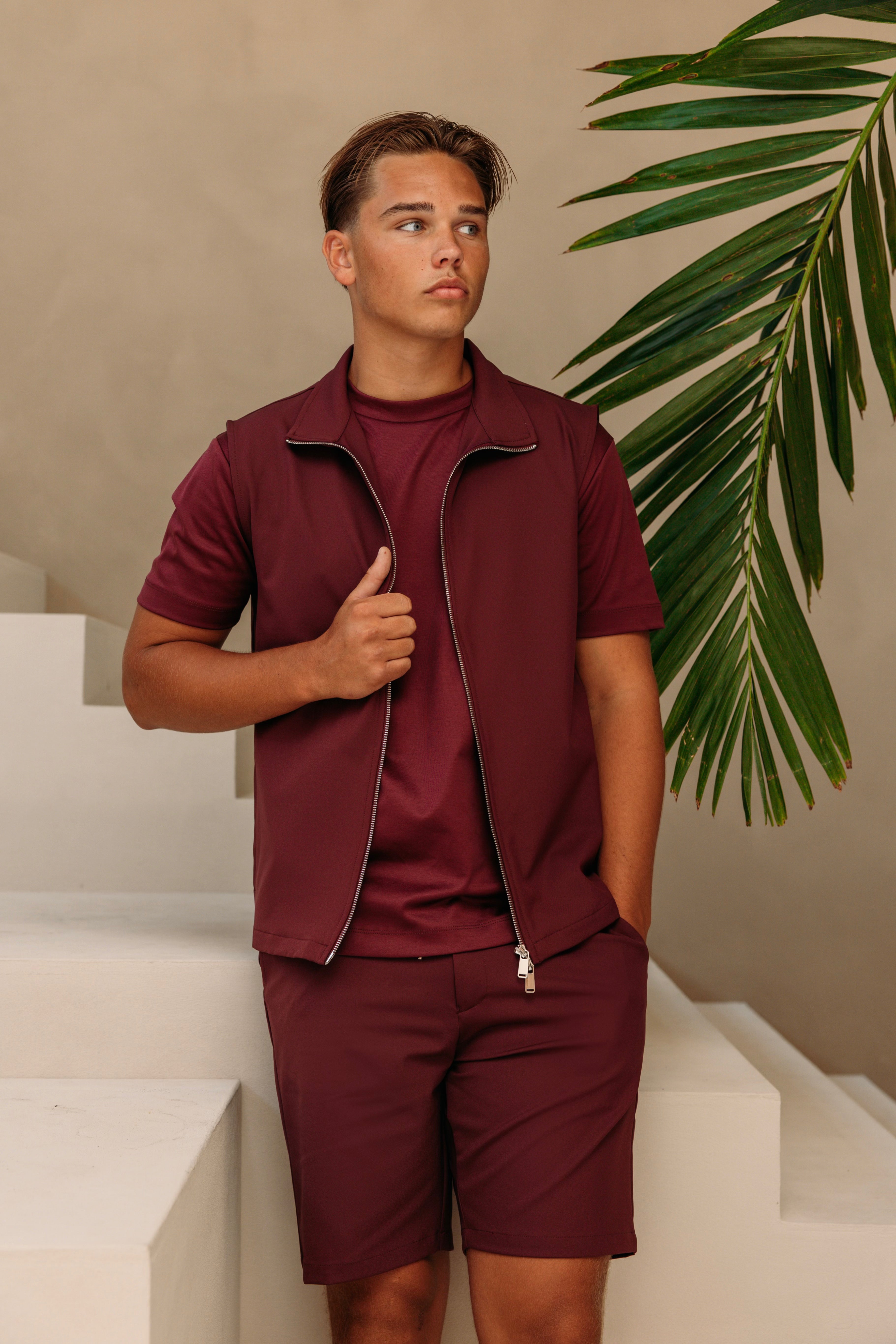 HEREN - Summer Gilet Tech Set – Bordeaux