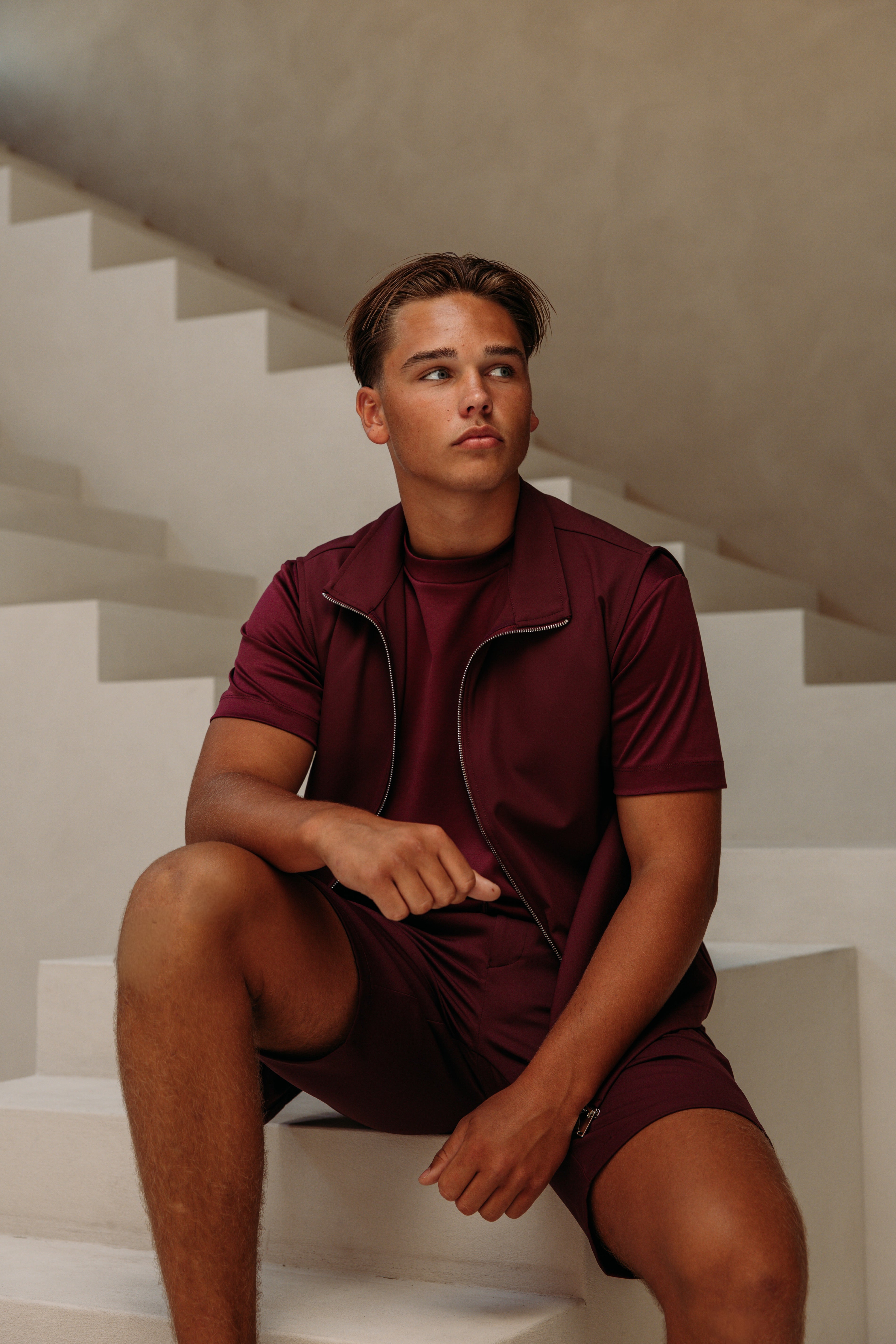 HEREN - Premium Tech Short – Bordeaux