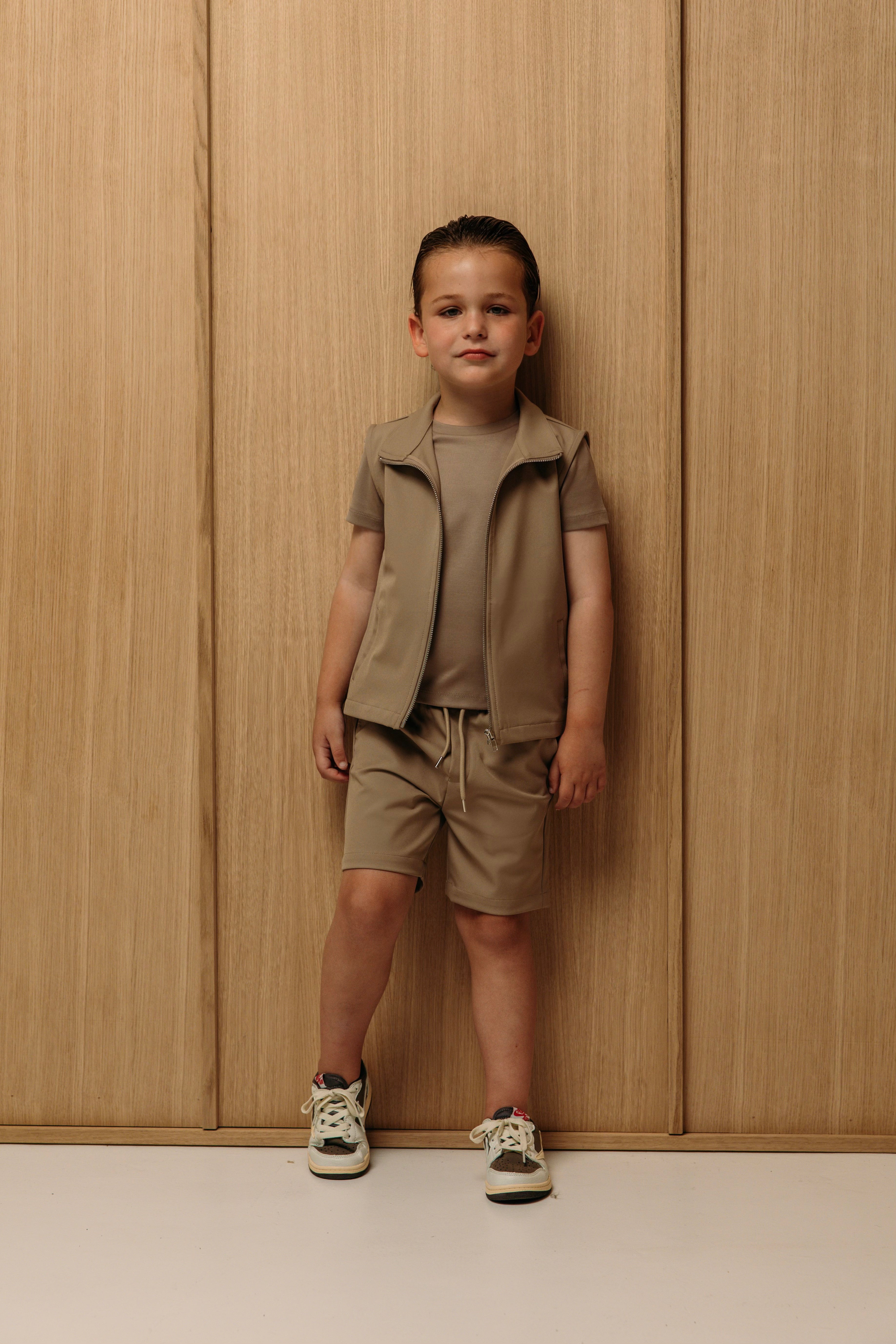 Summer Gilet Tech Set – Taupe