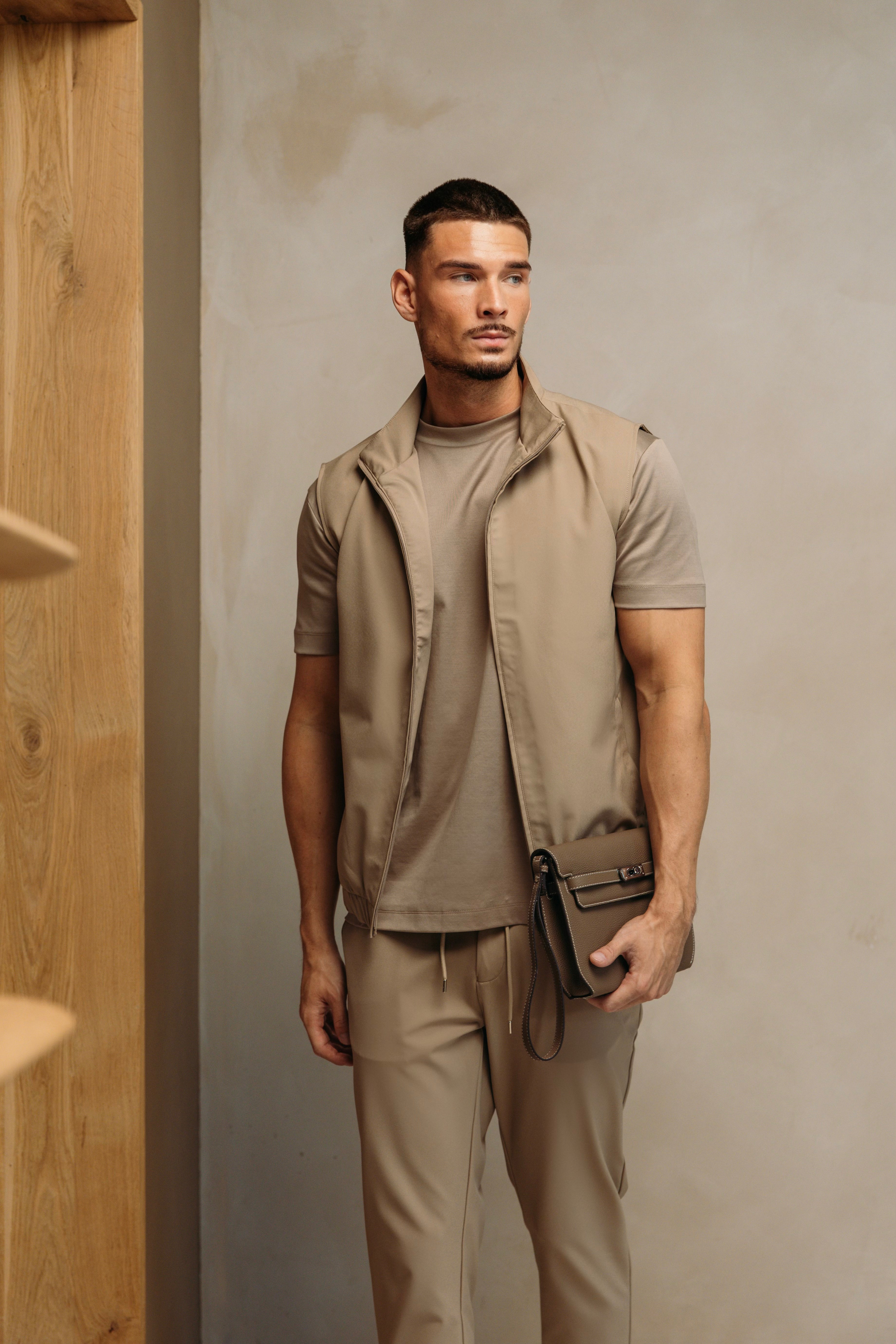 HEREN - Premium Tech Gilet – Taupe