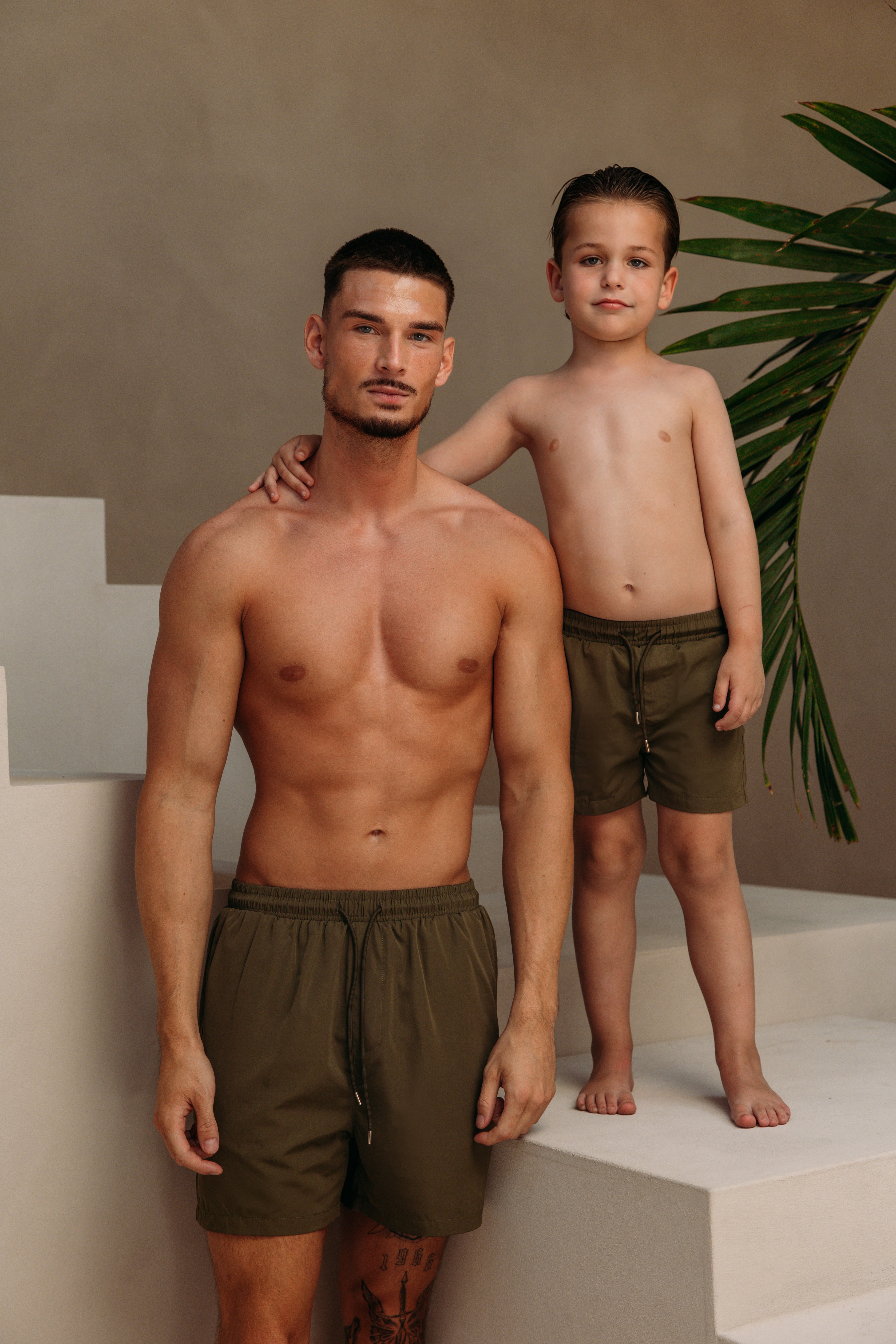 HEREN - Smart Glans Swimshort - Khaki
