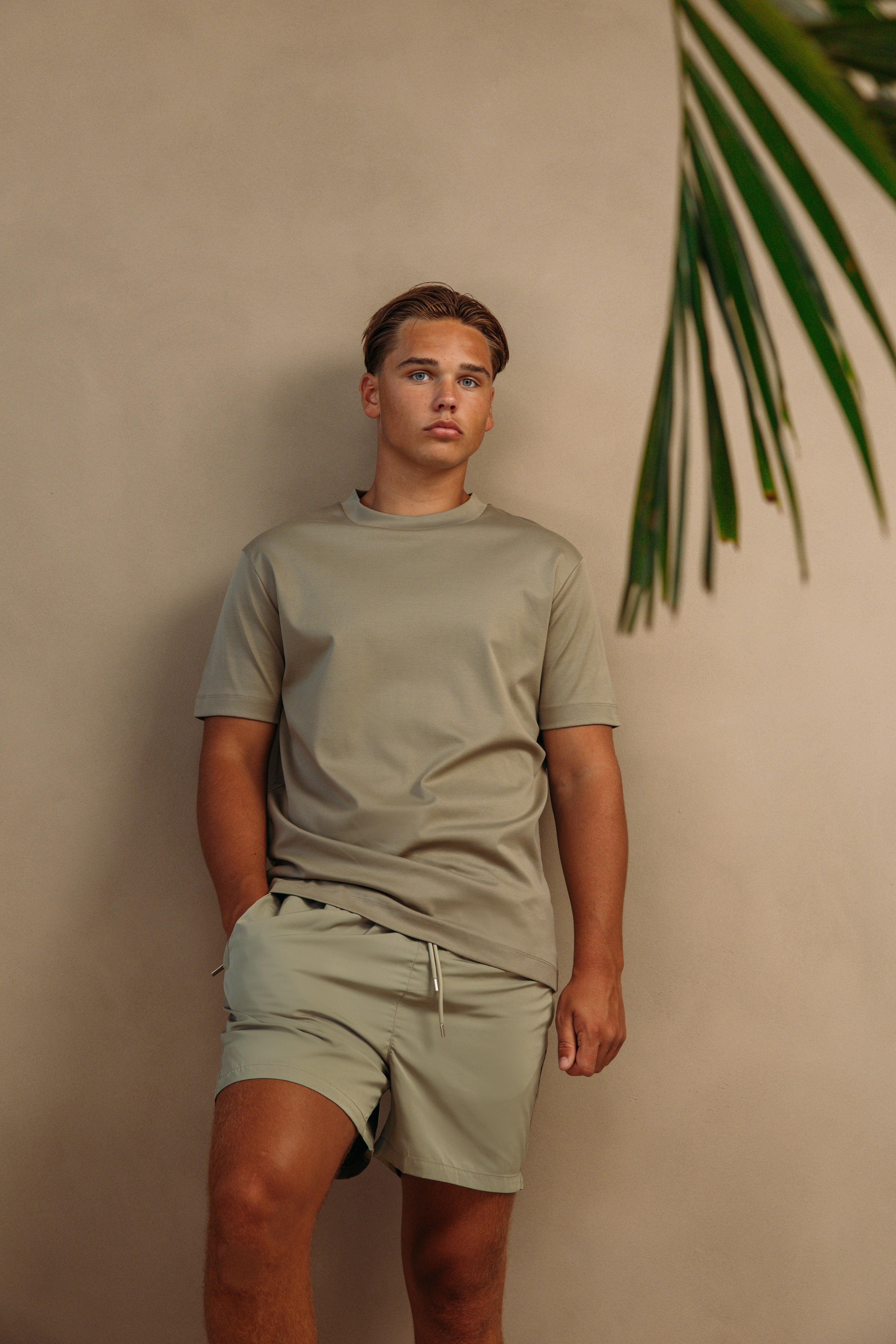 Heren - Double Mercerized T-shirt - Light Green
