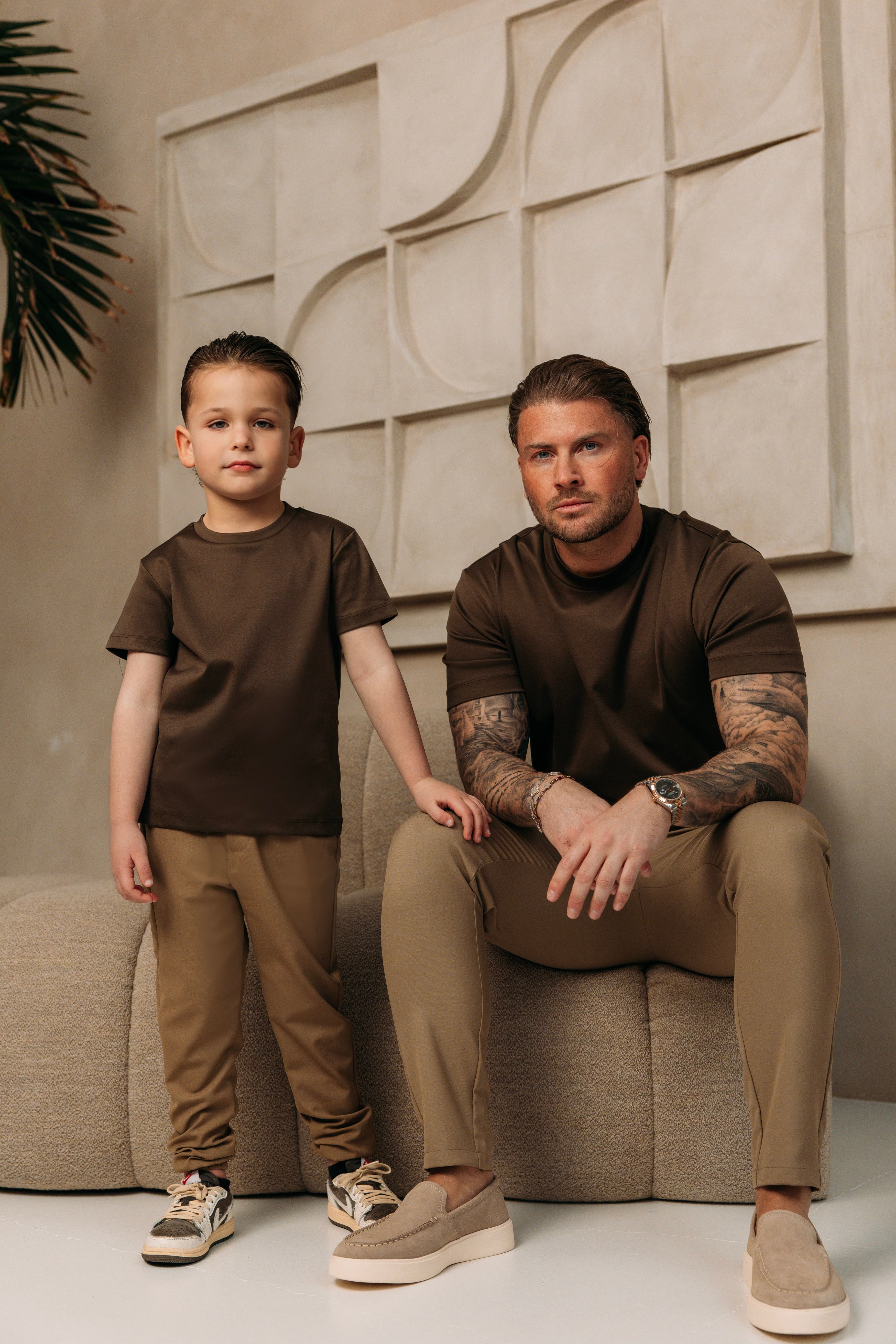 Heren - Double Mercerized T-shirt - Choco Coffee