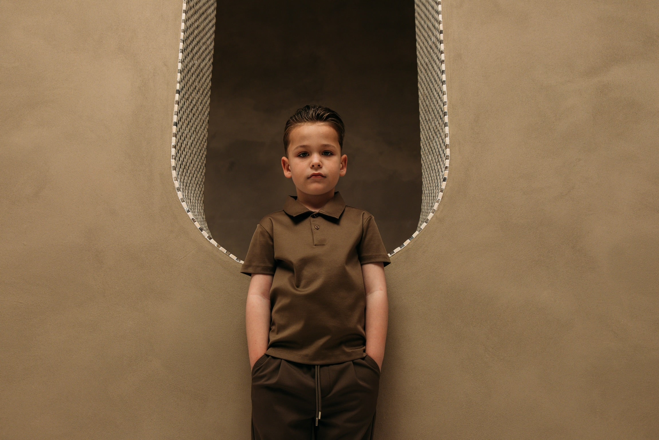 Mercerized Glans Polo - Desert Brown