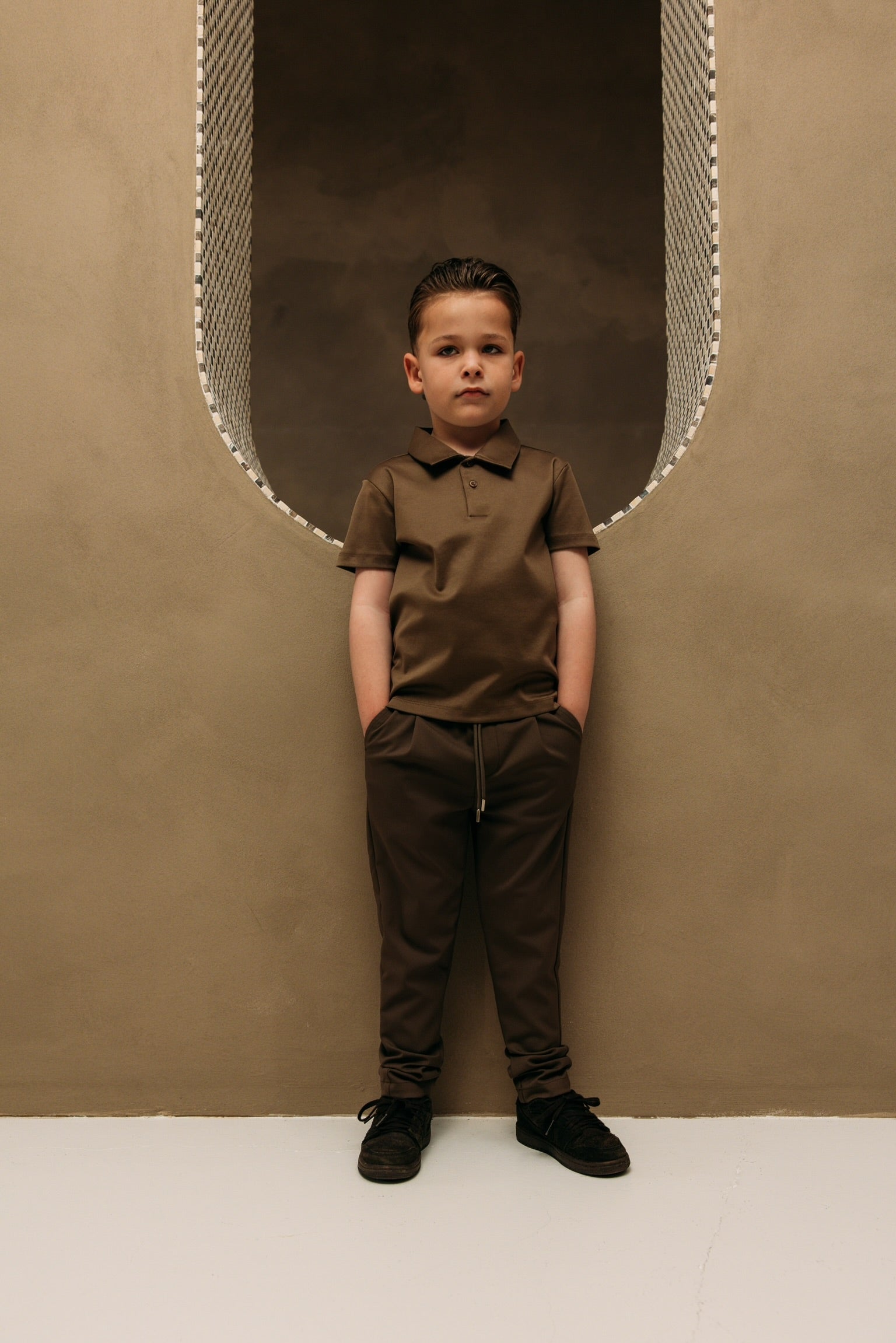 Mercerized Glans Polo - Desert Brown