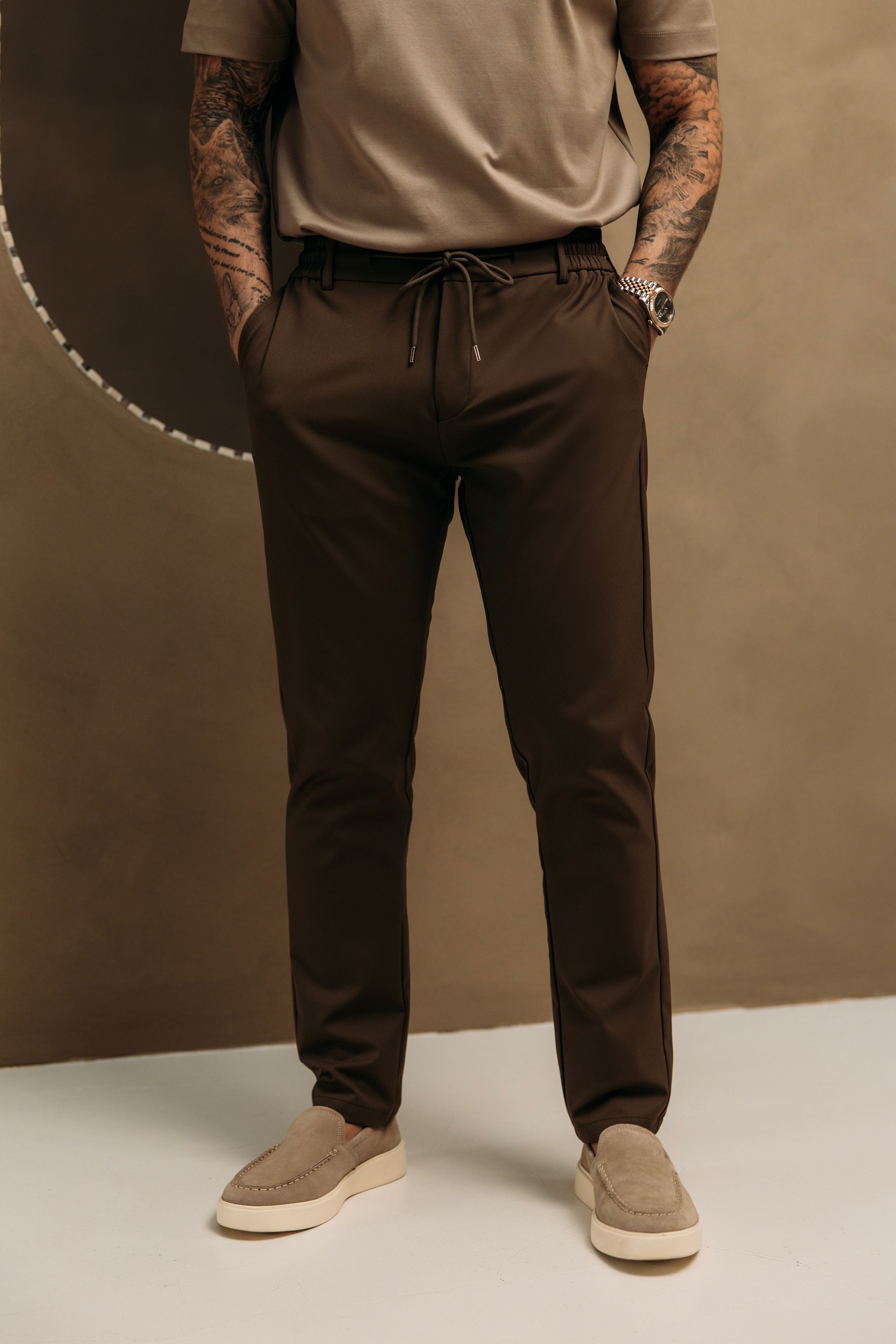Heren - Smart Tech Pants - Choco