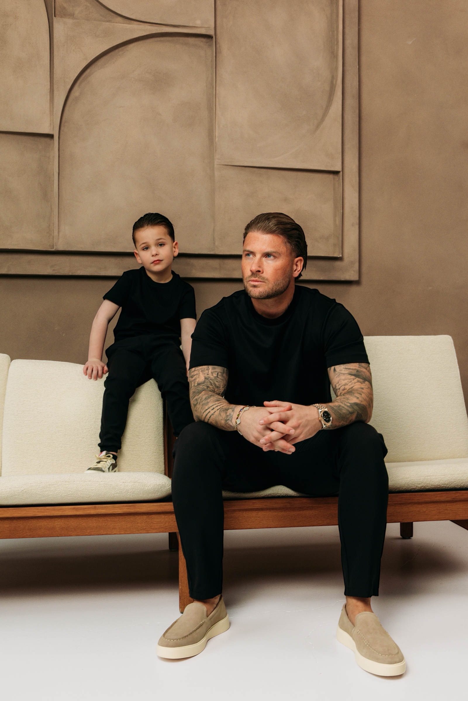 Double Mercerized Glans T-shirt - Black