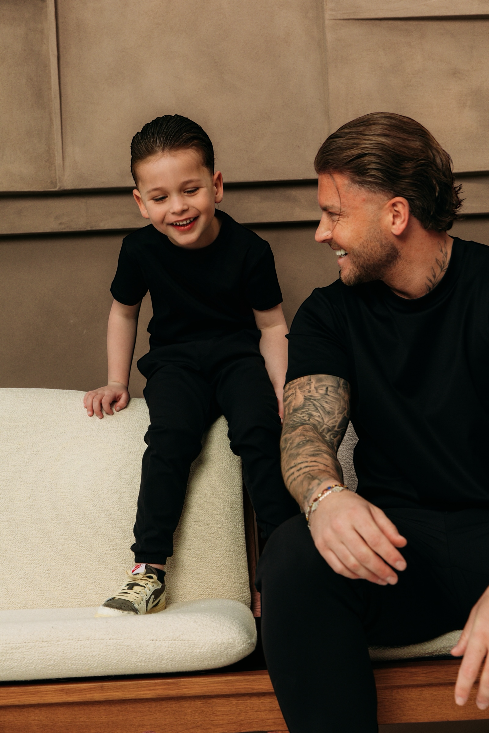 Double Mercerized Glans T-shirt - Black