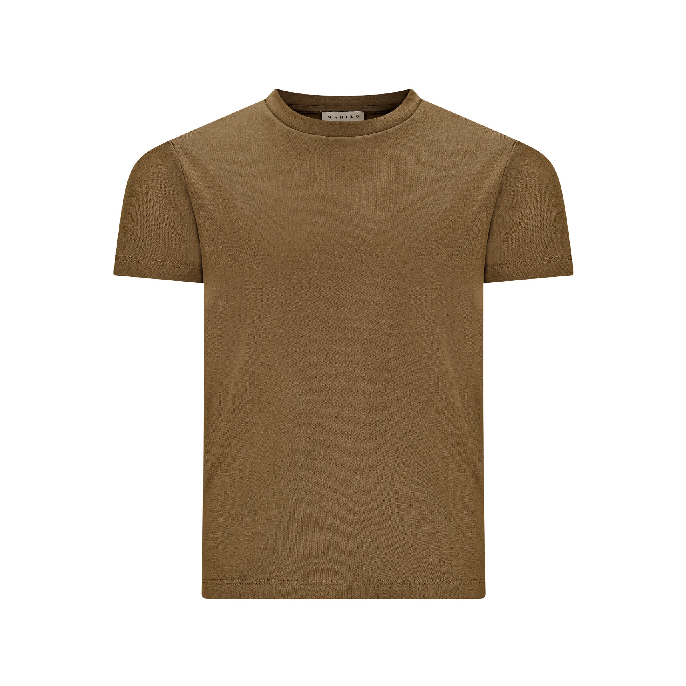 Double Mercerized Glans T-shirt - Desert Brown