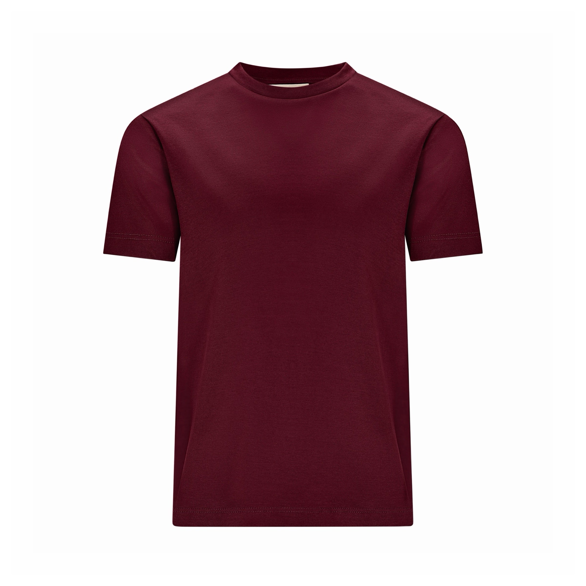 Heren - Double Mercerized T-shirt - Burgundy