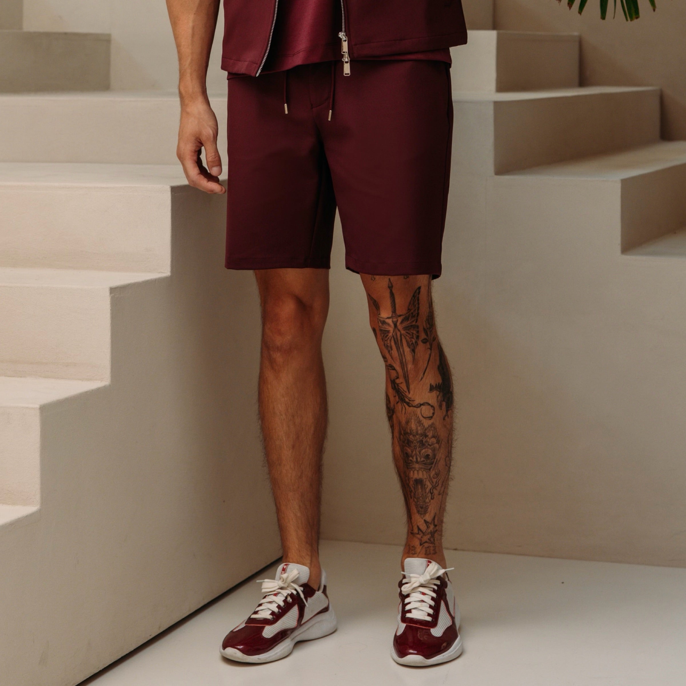 HEREN - Premium Tech Short – Bordeaux