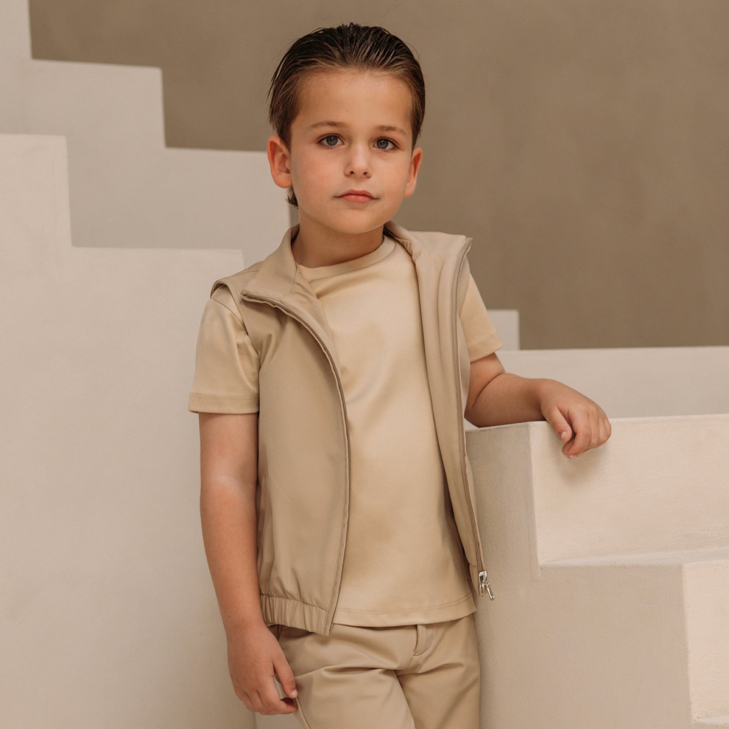 Premium Tech Gilet – Beige