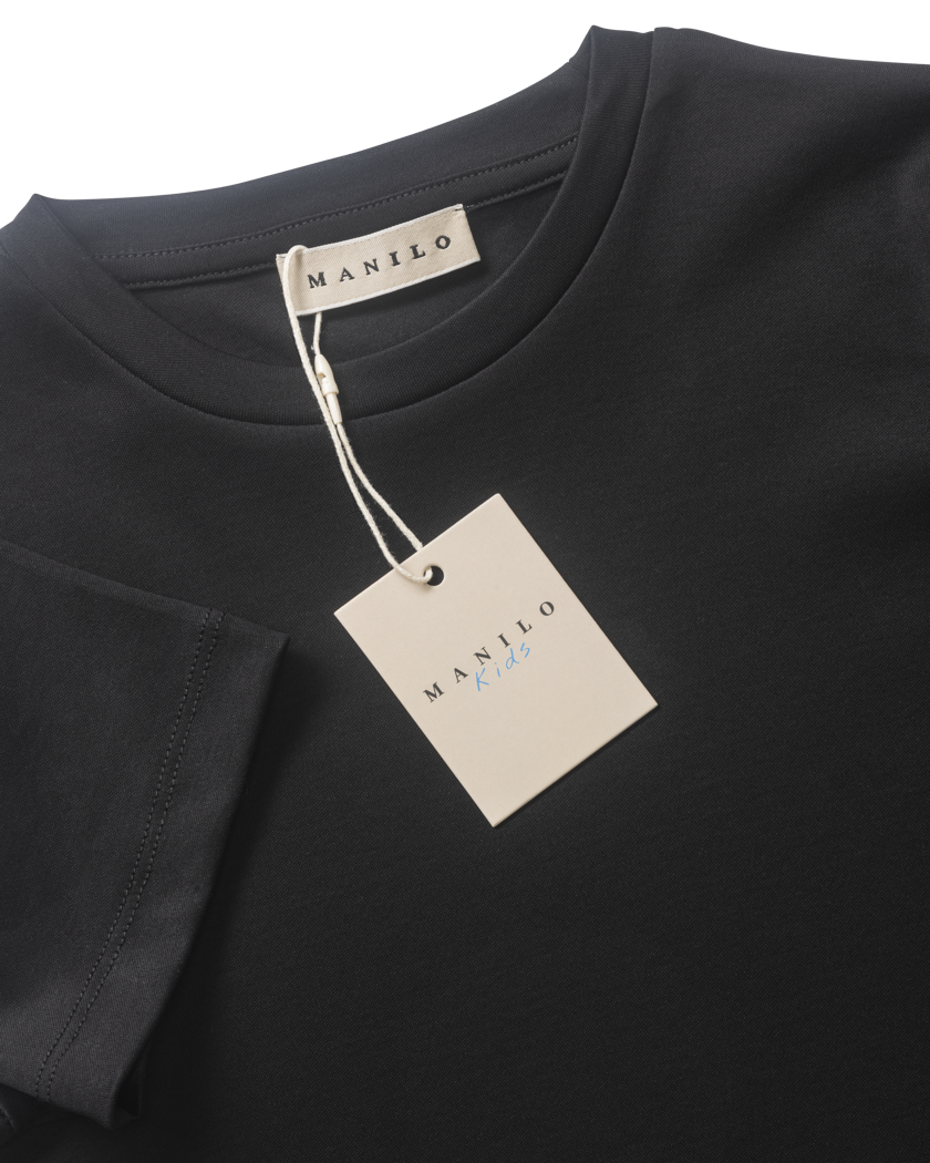 Double Mercerized Glans T-shirt - Black