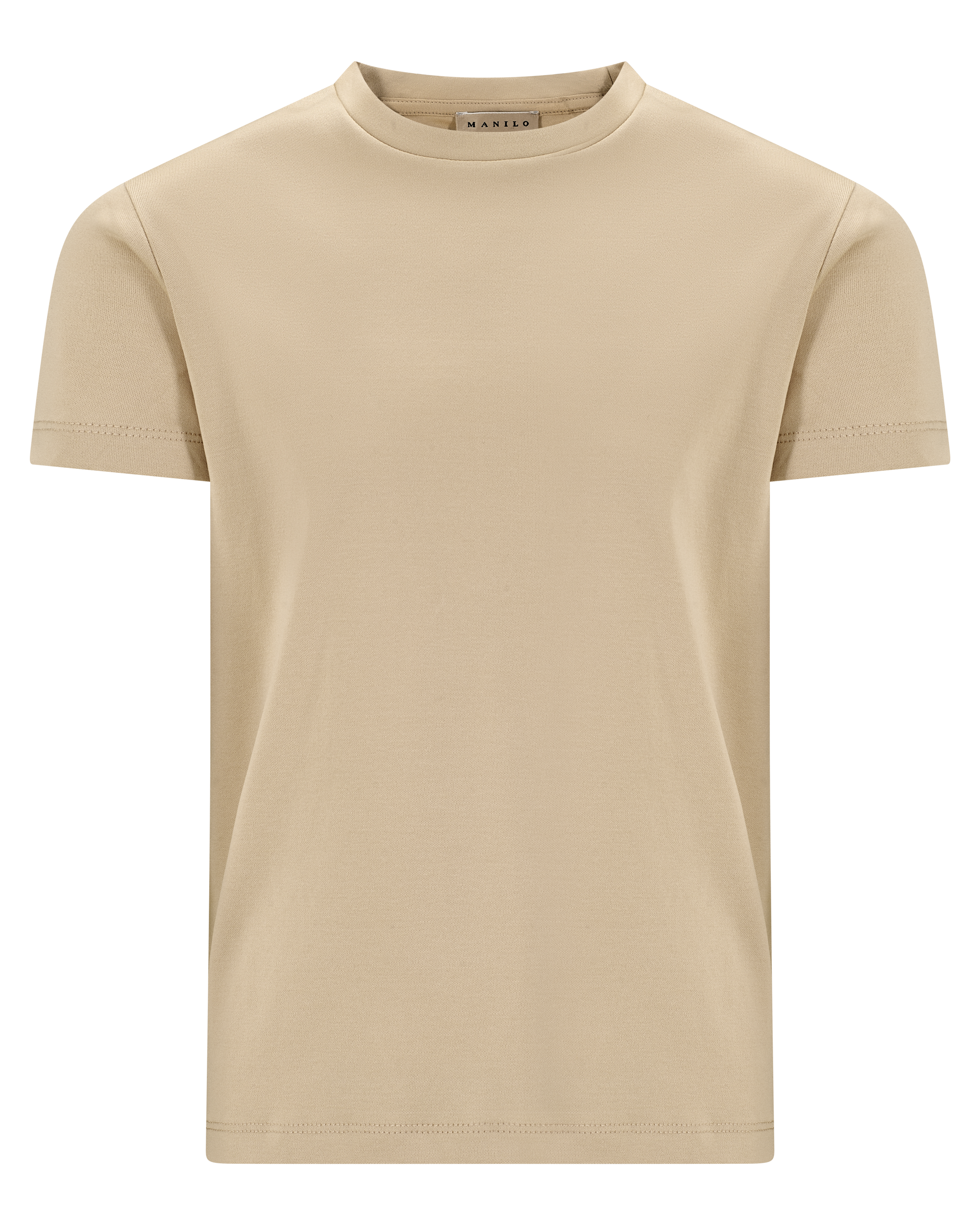 Heren - Double Mercerized T-shirt - Beige